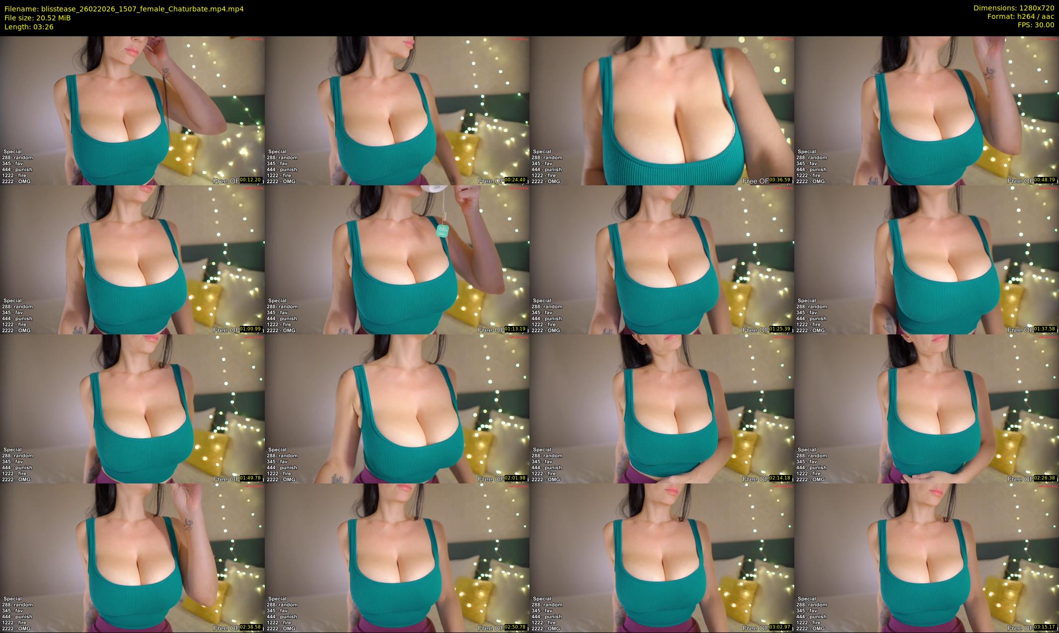 blisstease — 4 minute Chaturbate female cam show recording, 720p, Feb 26, 2026