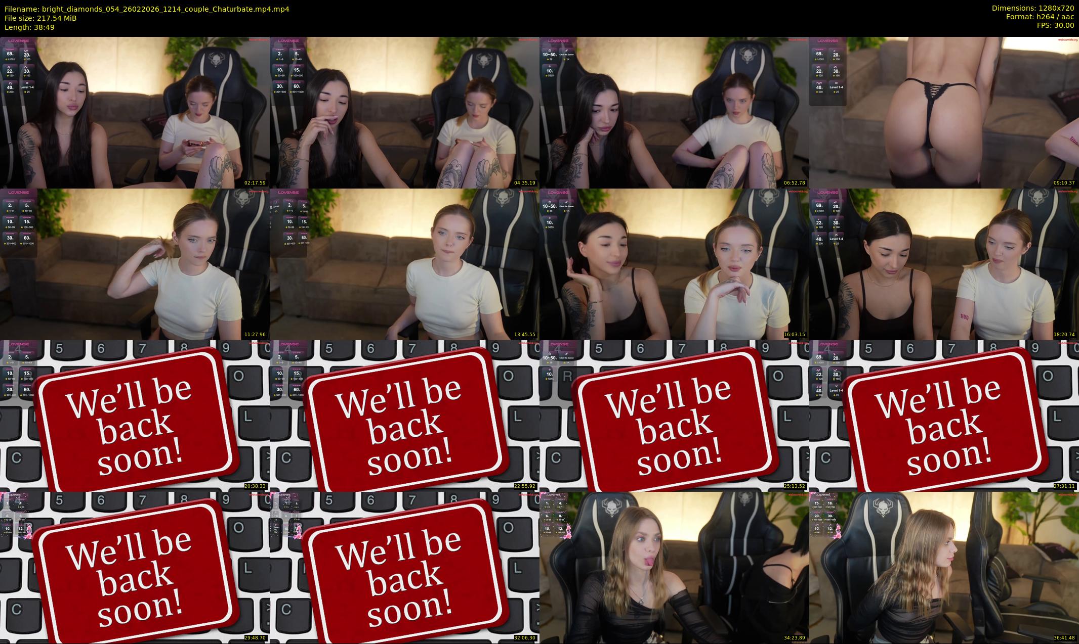 bright_diamonds_054 — 39 minute Chaturbate couple cam show recording, 720p, Feb 26, 2026