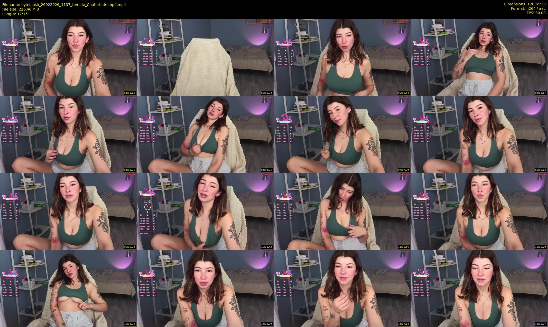 byteblush — 18 minute Chaturbate female cam show recording, 720p, Feb 26, 2026