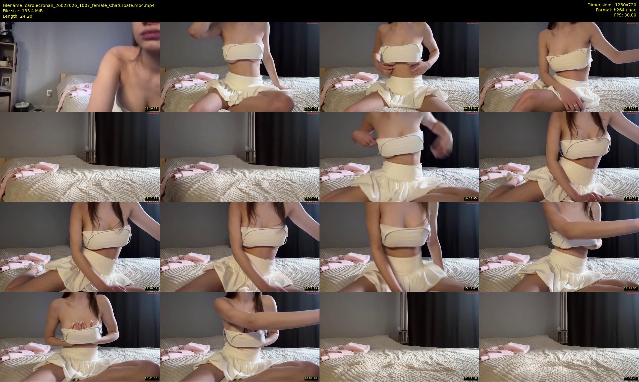 carolecronan — 25 minute Chaturbate female cam show recording, 720p, Feb 26, 2026
