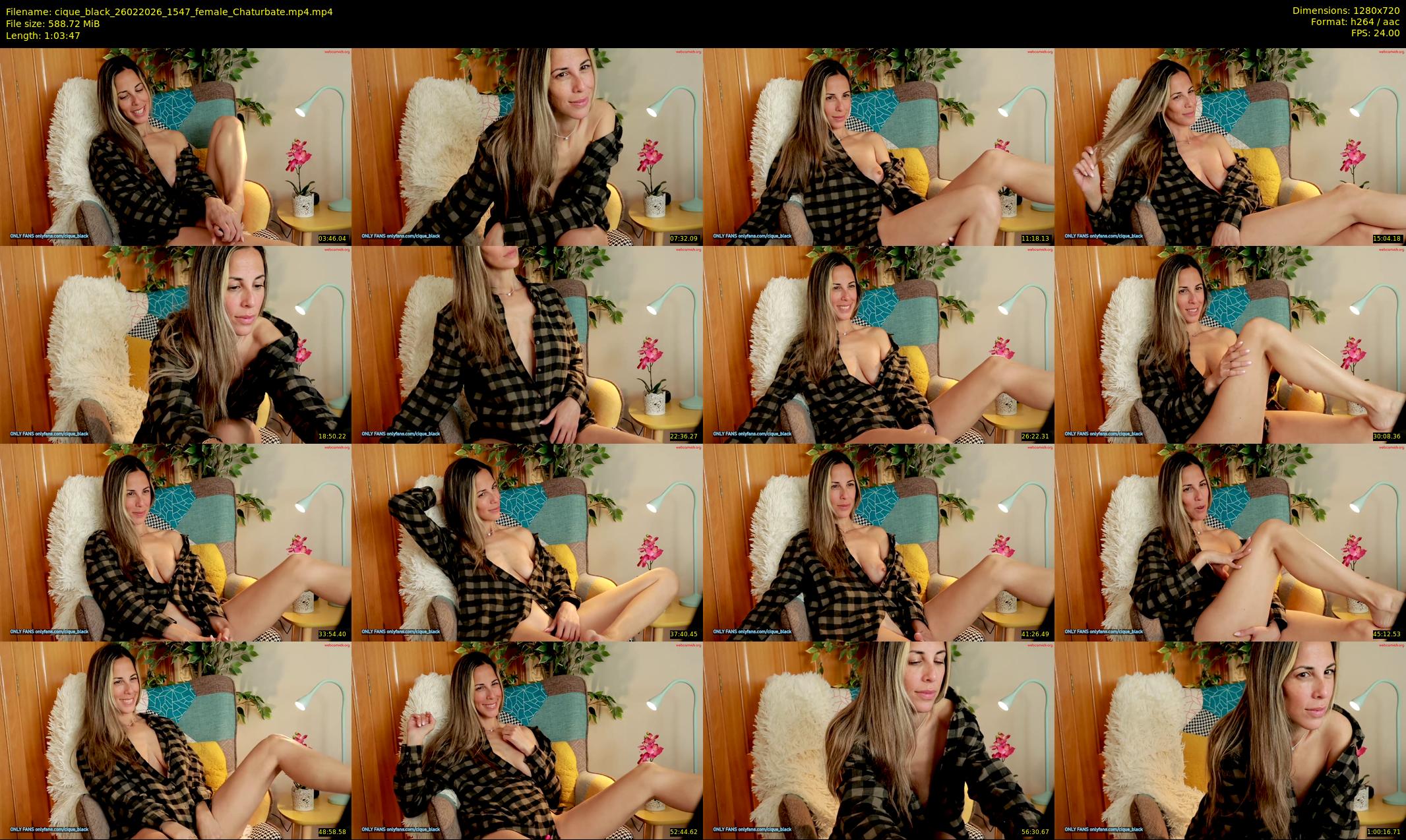cique_black — 64 minute Chaturbate female cam show recording, 720p, Feb 26, 2026