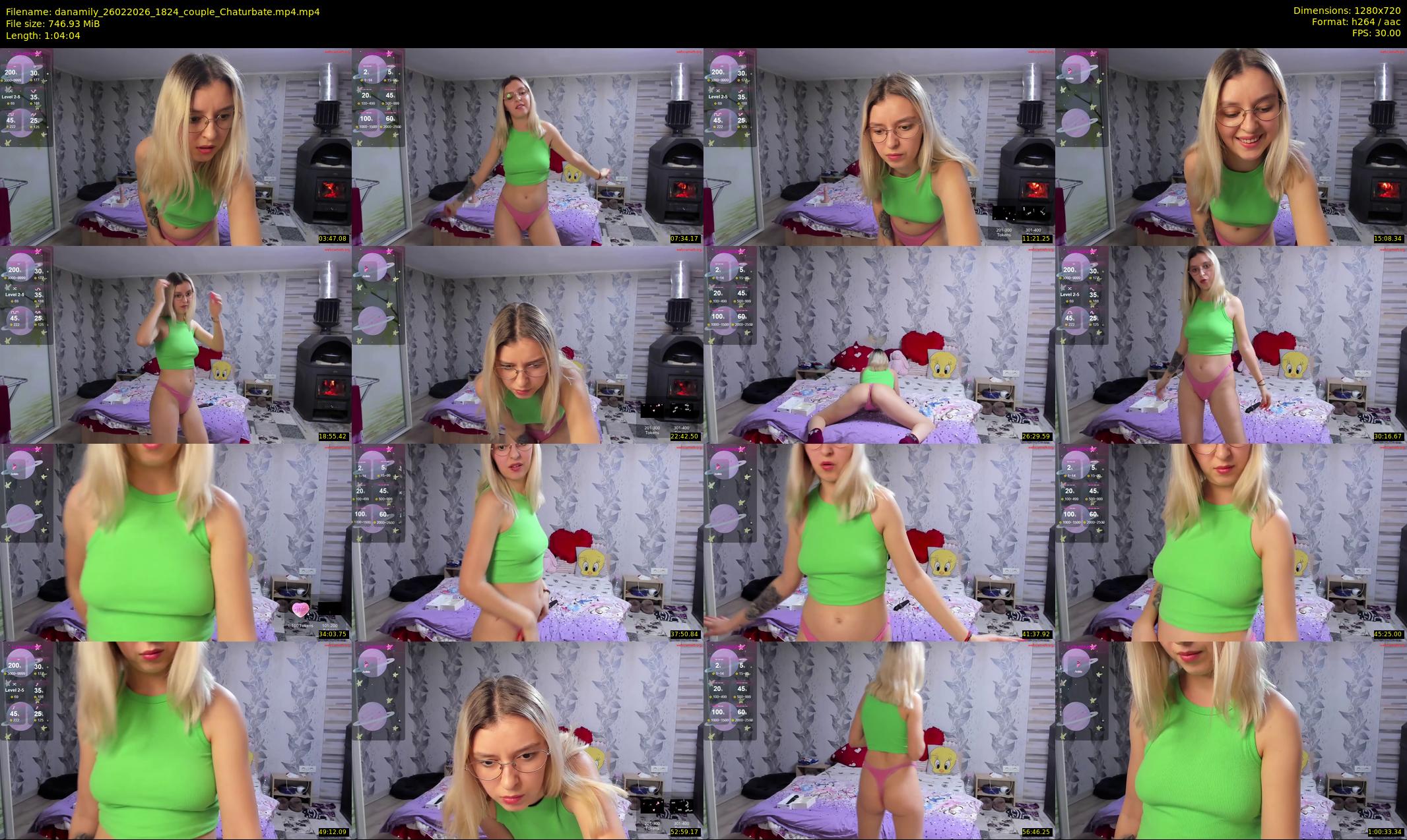 danamily — 65 minute Chaturbate female cam show recording, 720p, Feb 26, 2026