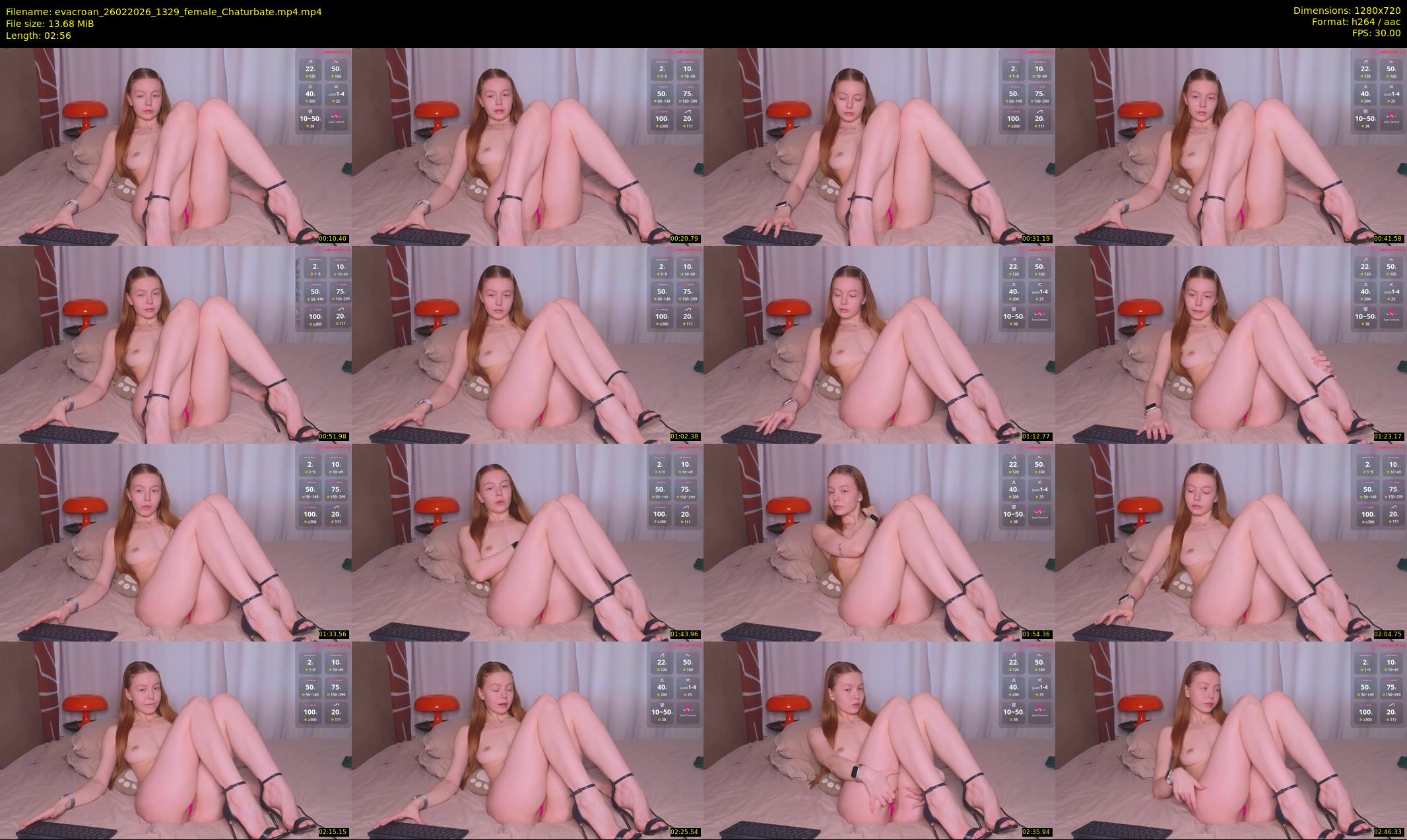 evacroan — 3 minute Chaturbate female cam show recording, 720p, Feb 26, 2026