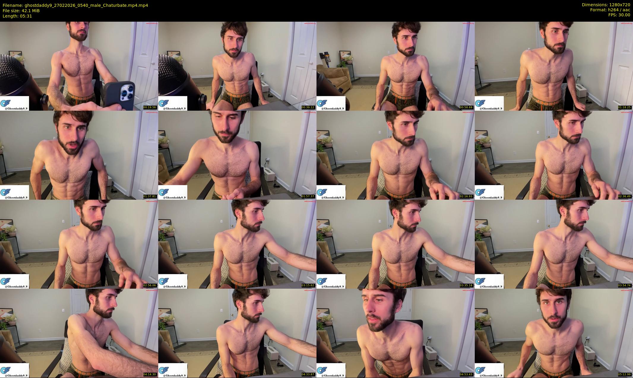 ghostdaddy9 — 6 minute Chaturbate male cam show recording, 720p, Feb 27, 2026
