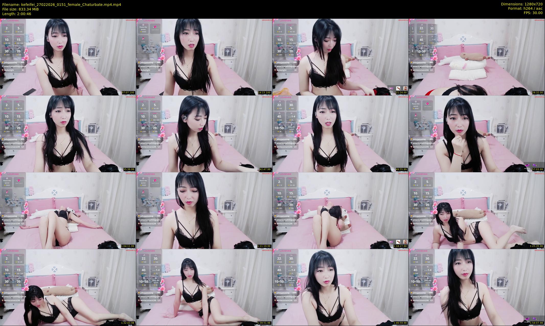 kefeifei — 121 minute Chaturbate female cam show recording, 720p, Feb 27, 2026