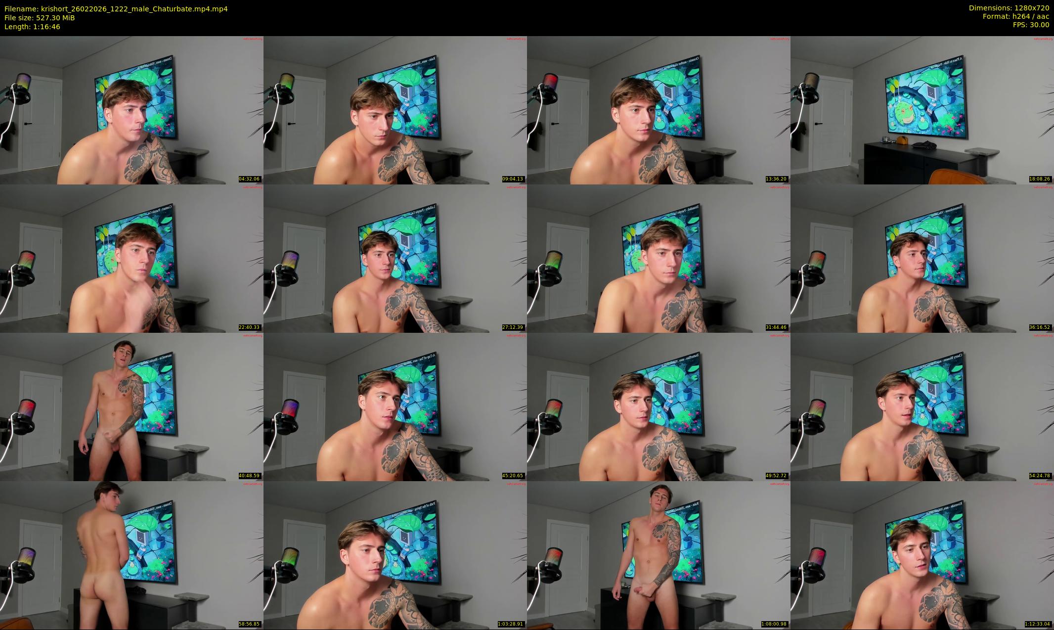krishort — 77 minute Chaturbate male cam show recording, 720p, Feb 26, 2026