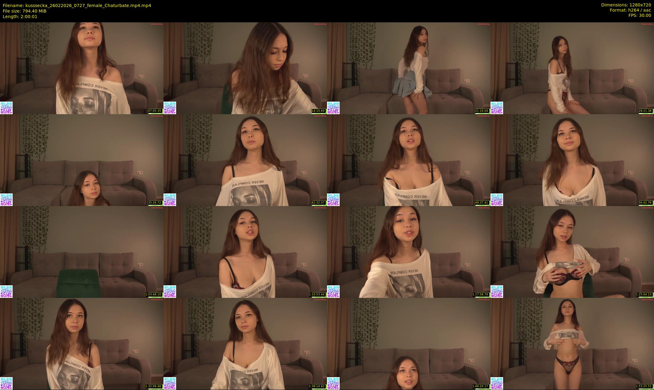 kusssecka — 121 minute Chaturbate female cam show recording, 720p, Feb 26, 2026