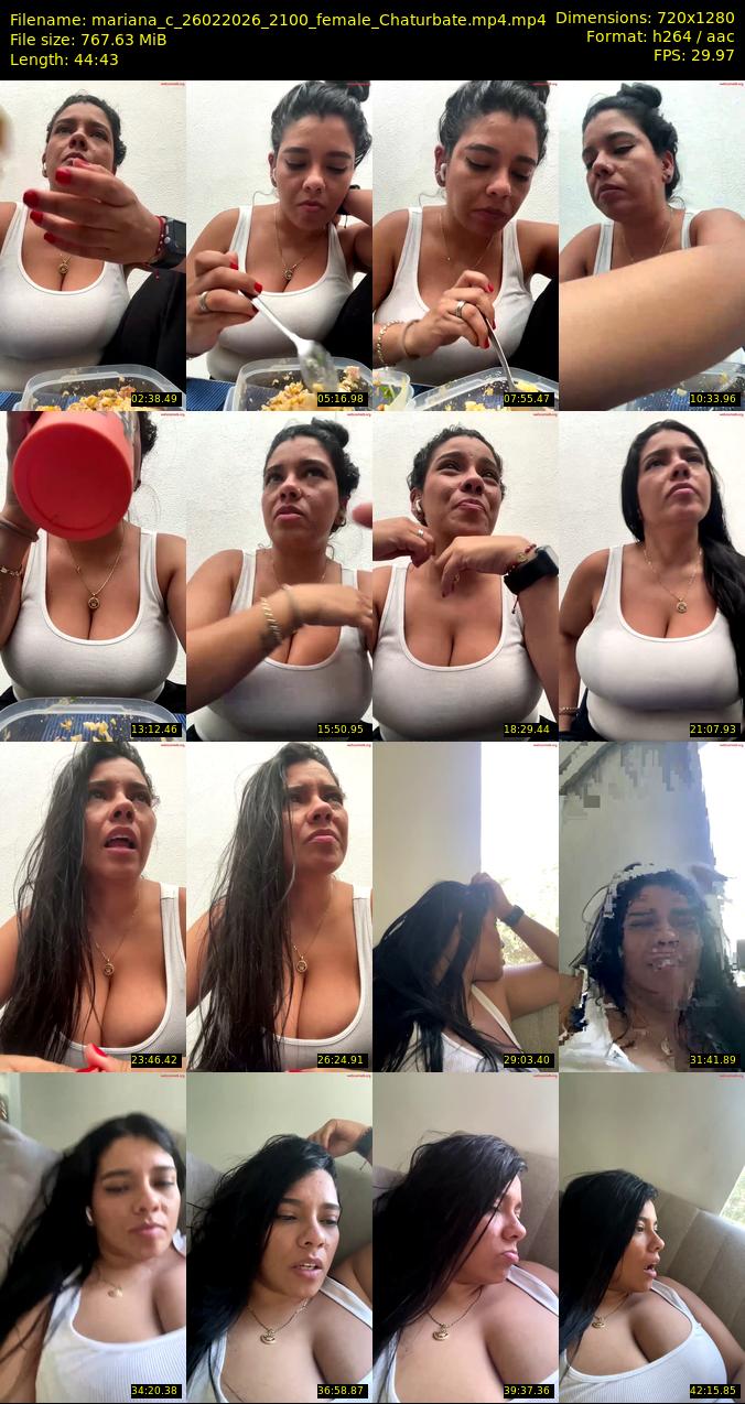 mariana_c — 45 minute Chaturbate female cam show recording, 1080p, Feb 26, 2026