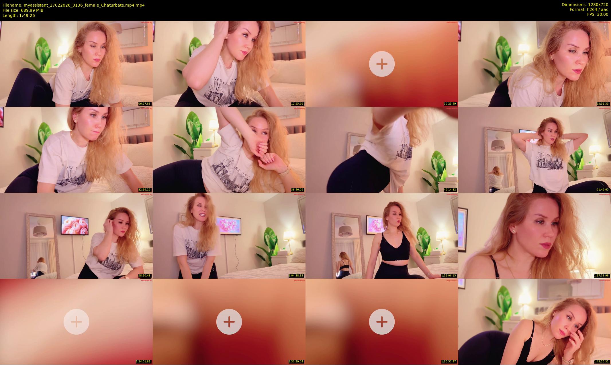 myassistant — 110 minute Chaturbate female cam show recording, 720p, Feb 27, 2026