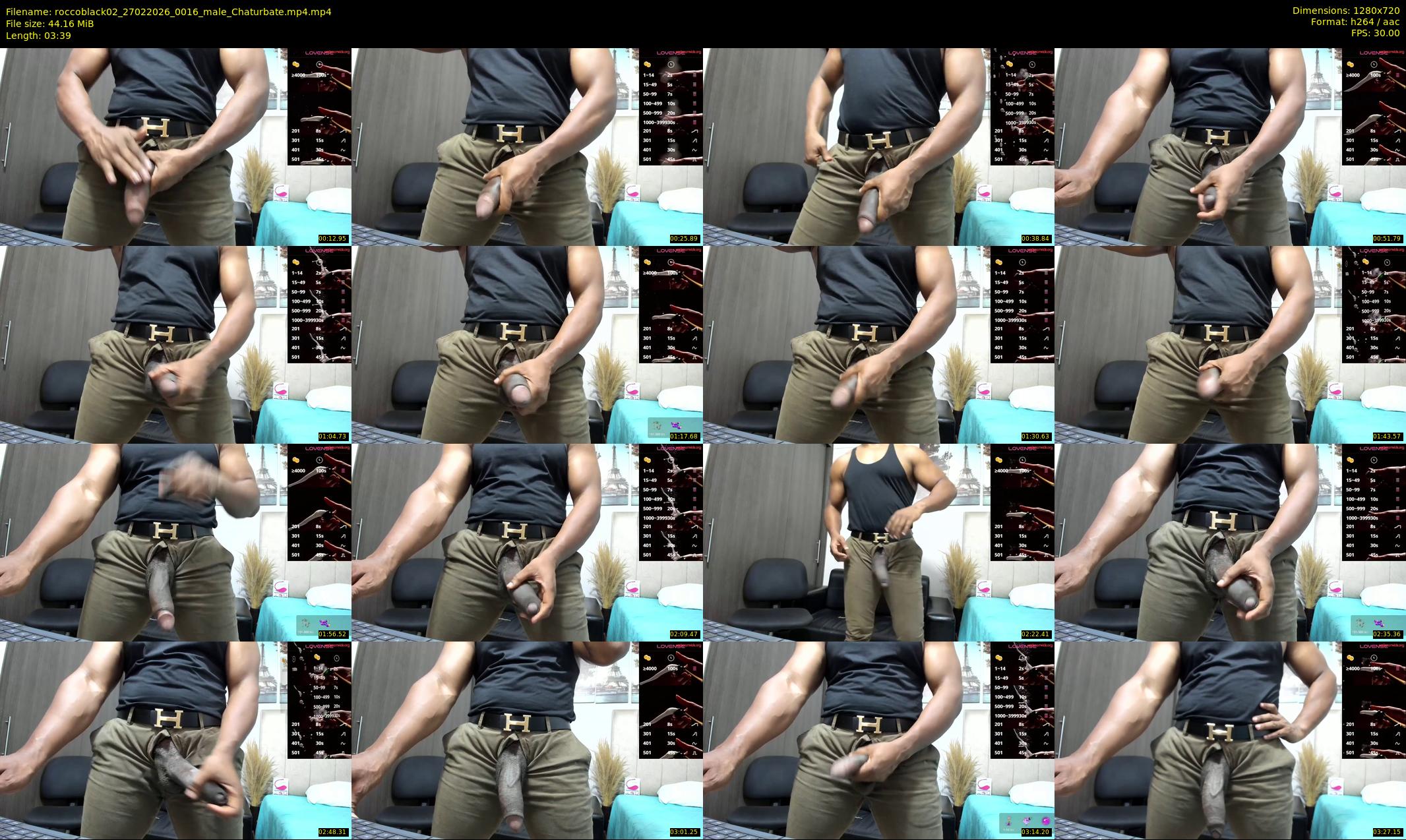 roccoblack02 — 4 minute Chaturbate male cam show recording, 720p, Feb 27, 2026