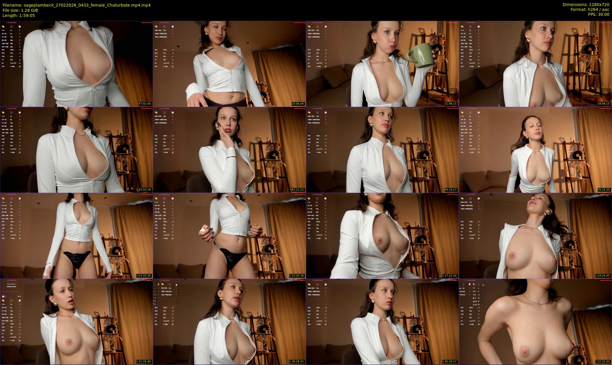 sageplambeck — 120 minute Chaturbate female cam show recording, 720p, Feb 27, 2026