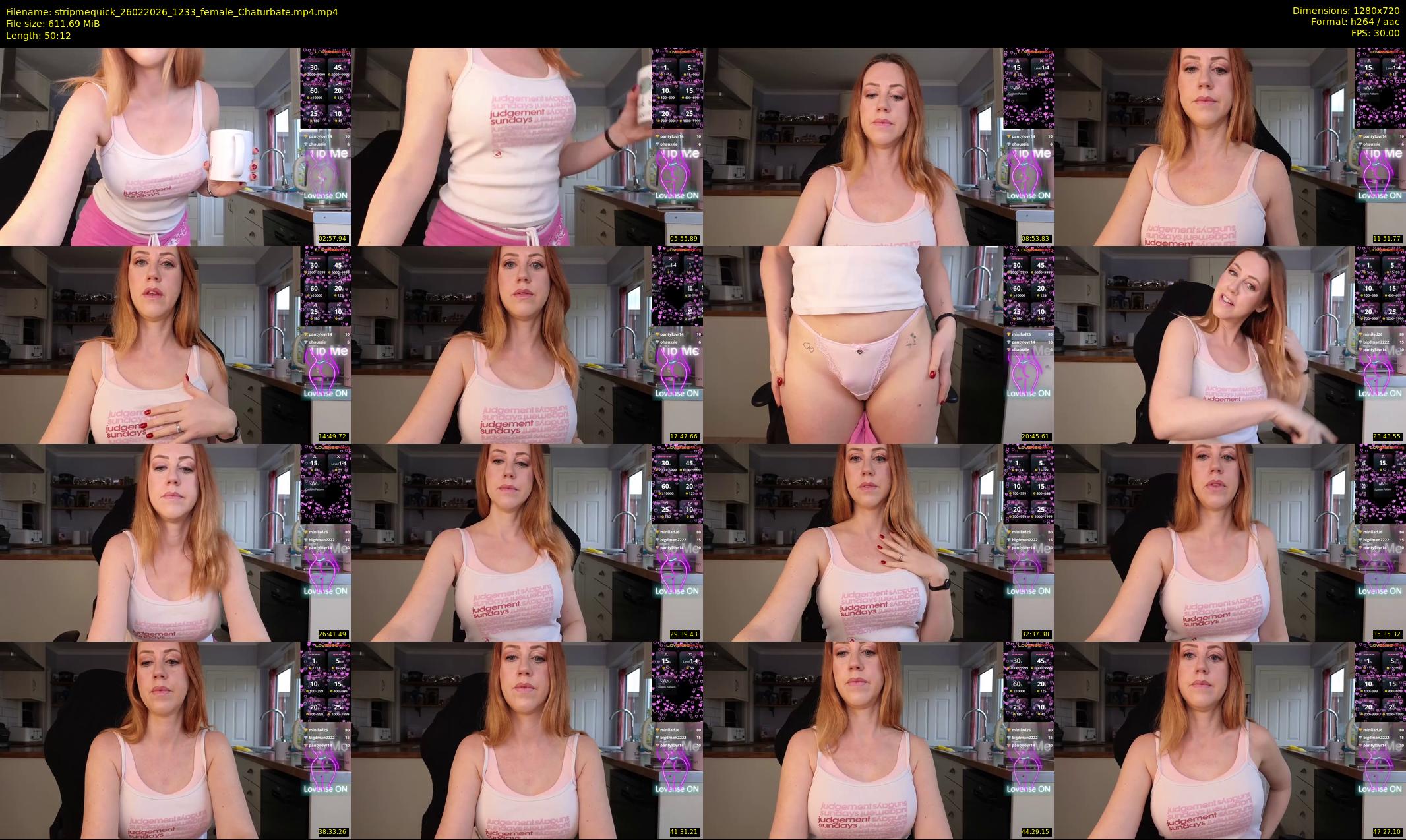 stripmequick — 51 minute Chaturbate female cam show recording, 720p, Feb 26, 2026