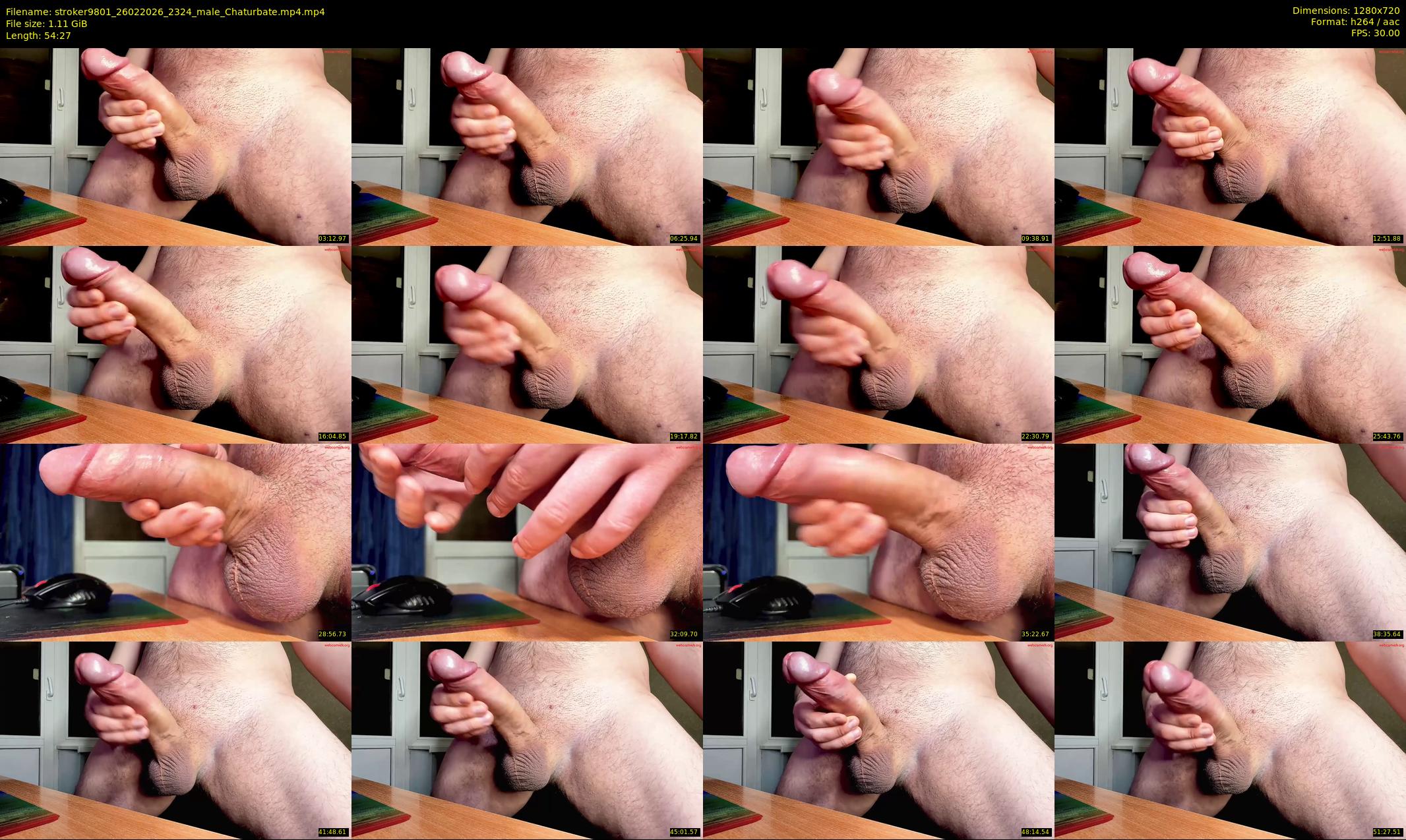 stroker9801 — 55 minute Chaturbate male cam show recording, 720p, Feb 26, 2026