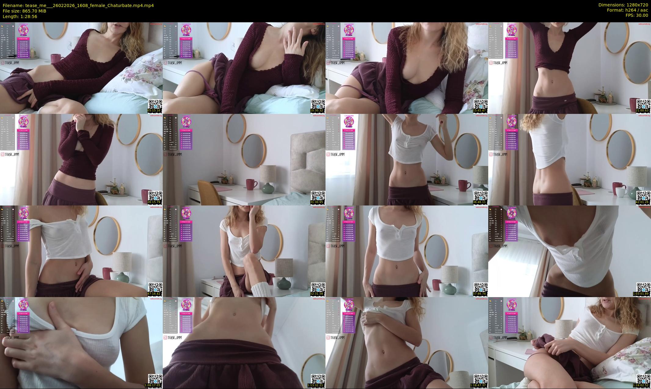 tease_me__ — 89 minute Chaturbate female cam show recording, 720p, Feb 26, 2026