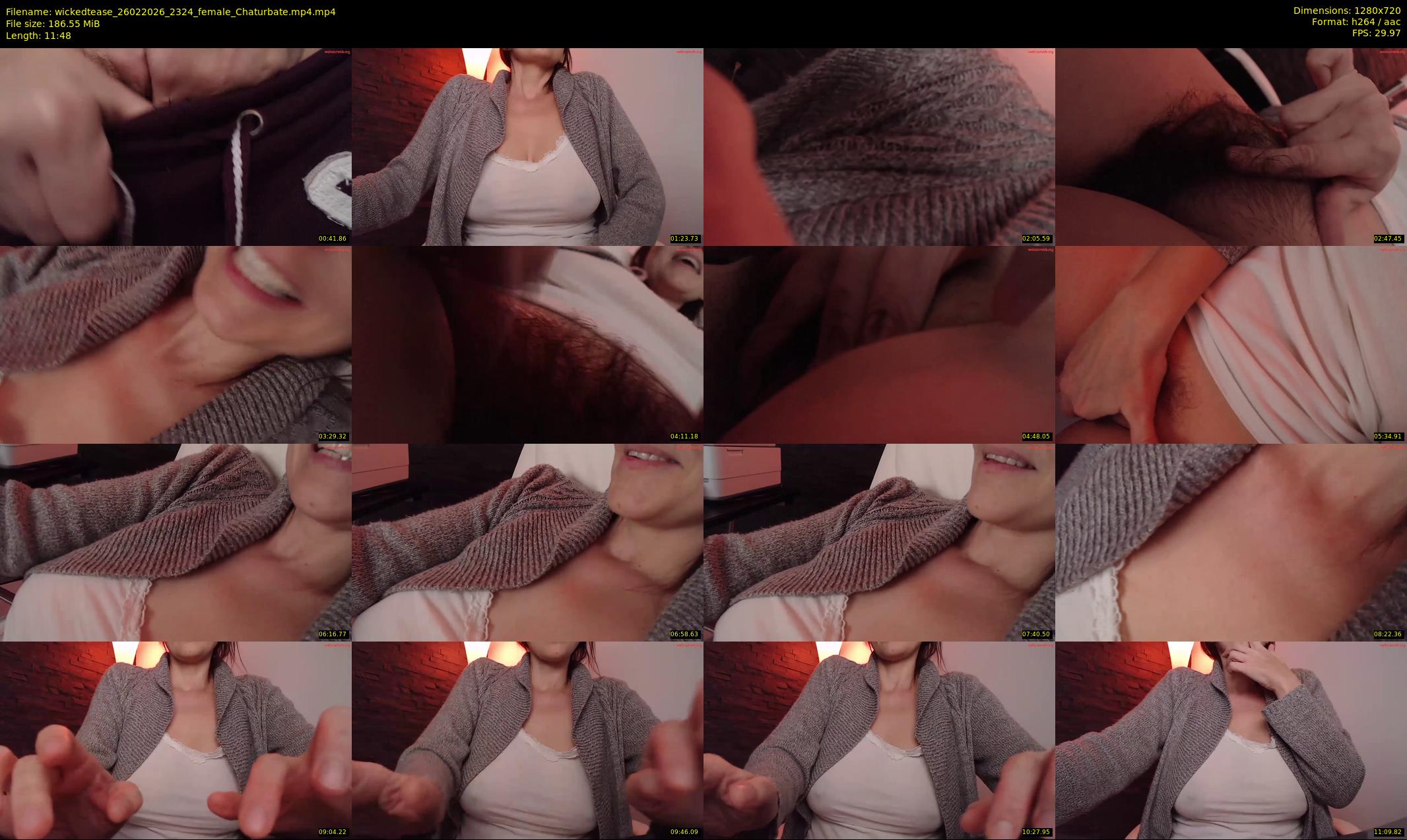 wickedtease — 12 minute Chaturbate female cam show recording, 720p, Feb 26, 2026