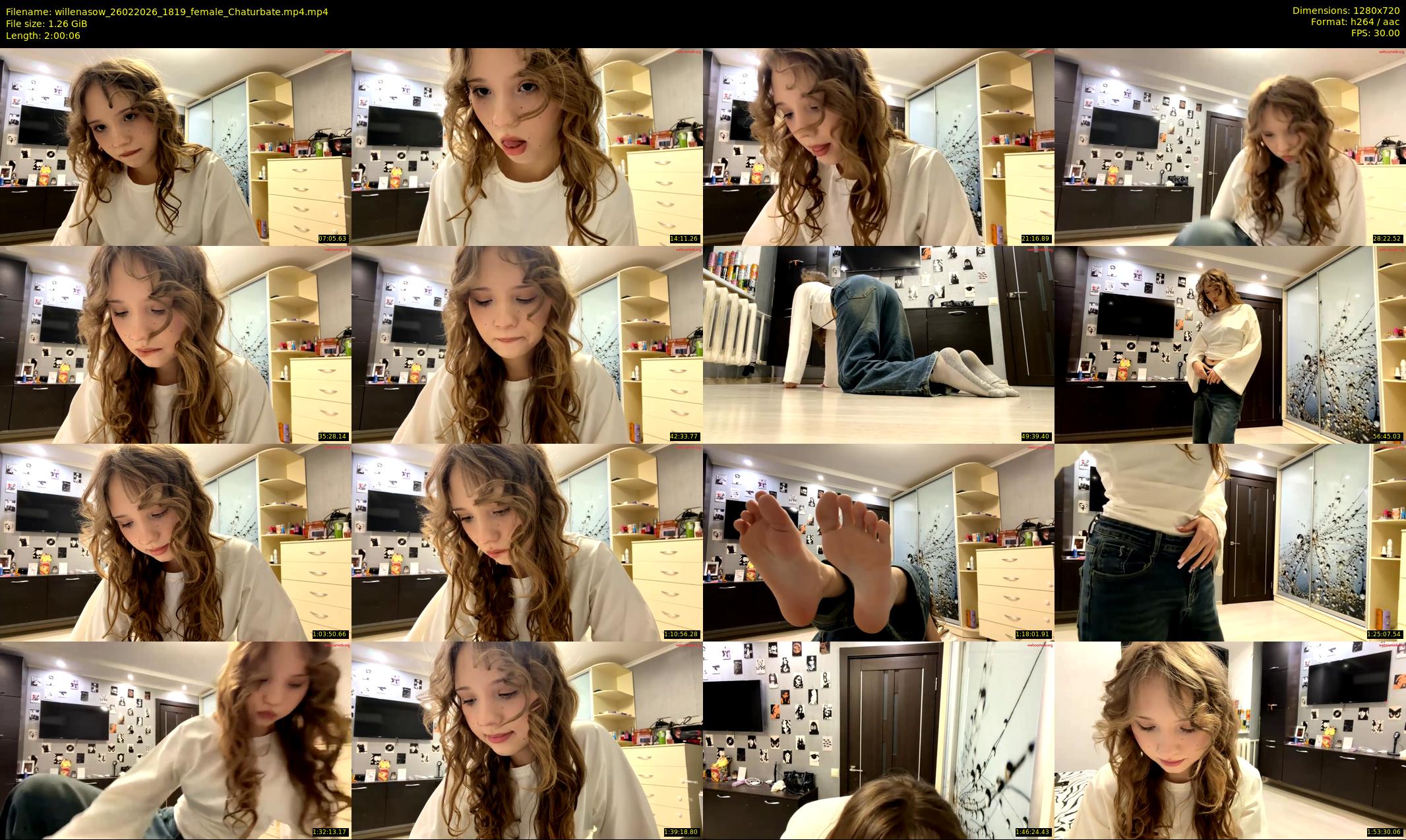 willenasow — 121 minute Chaturbate female cam show recording, 720p, Feb 26, 2026
