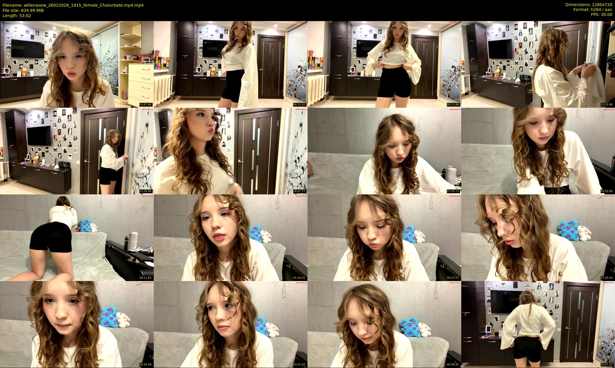 willenasow — 54 minute Chaturbate female cam show recording, 720p, Feb 26, 2026
