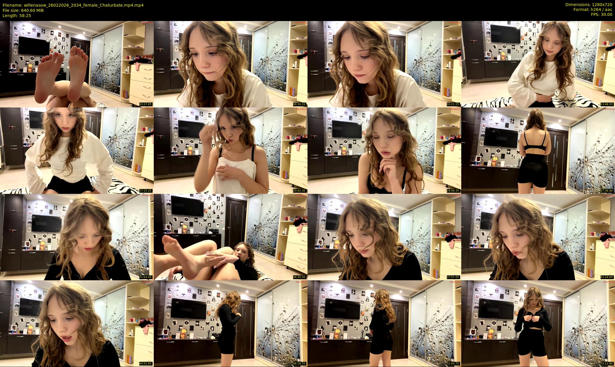 willenasow — 59 minute Chaturbate female cam show recording, 720p, Feb 26, 2026