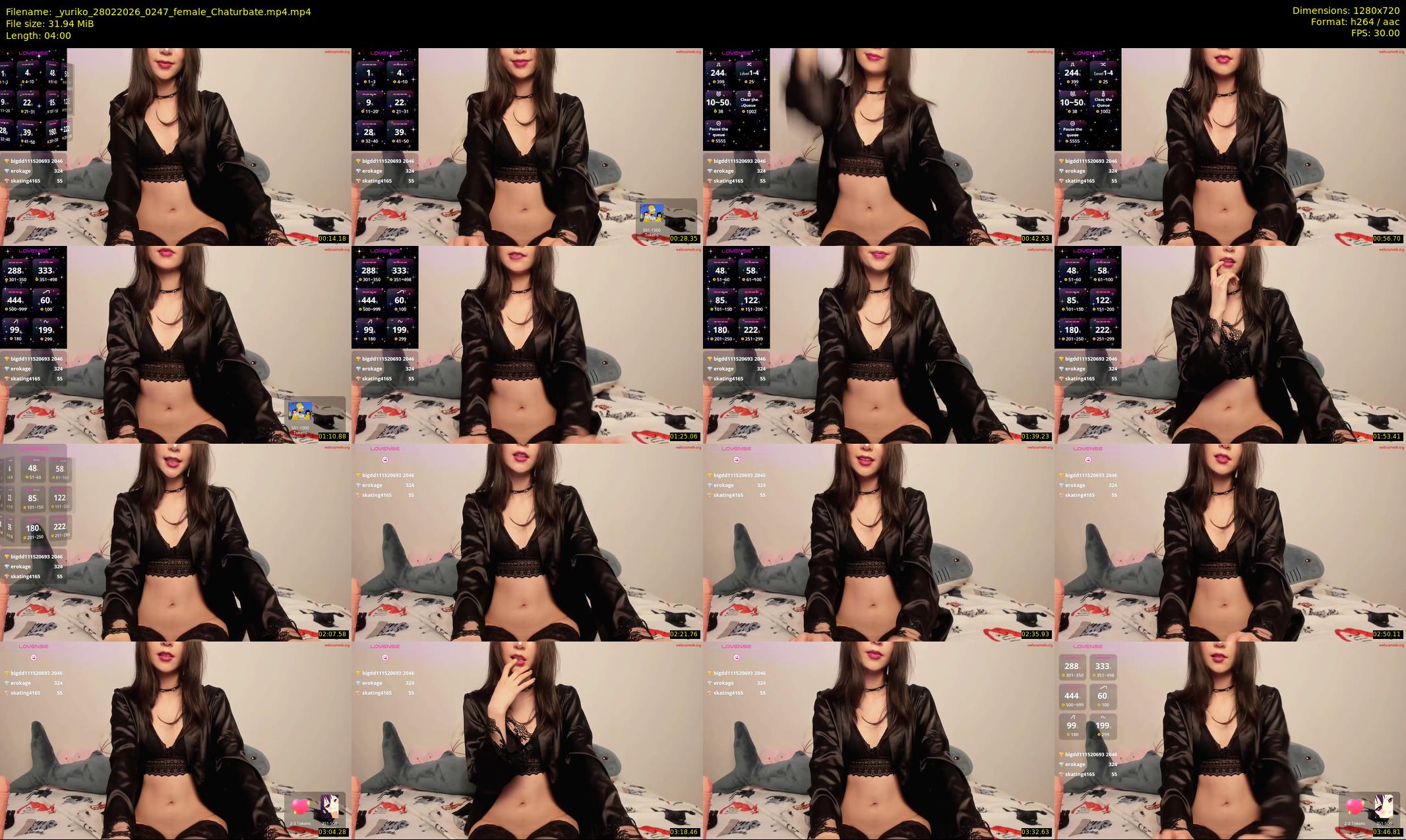 _yuriko — 4 minute Chaturbate female cam show recording, 720p, Feb 28, 2026