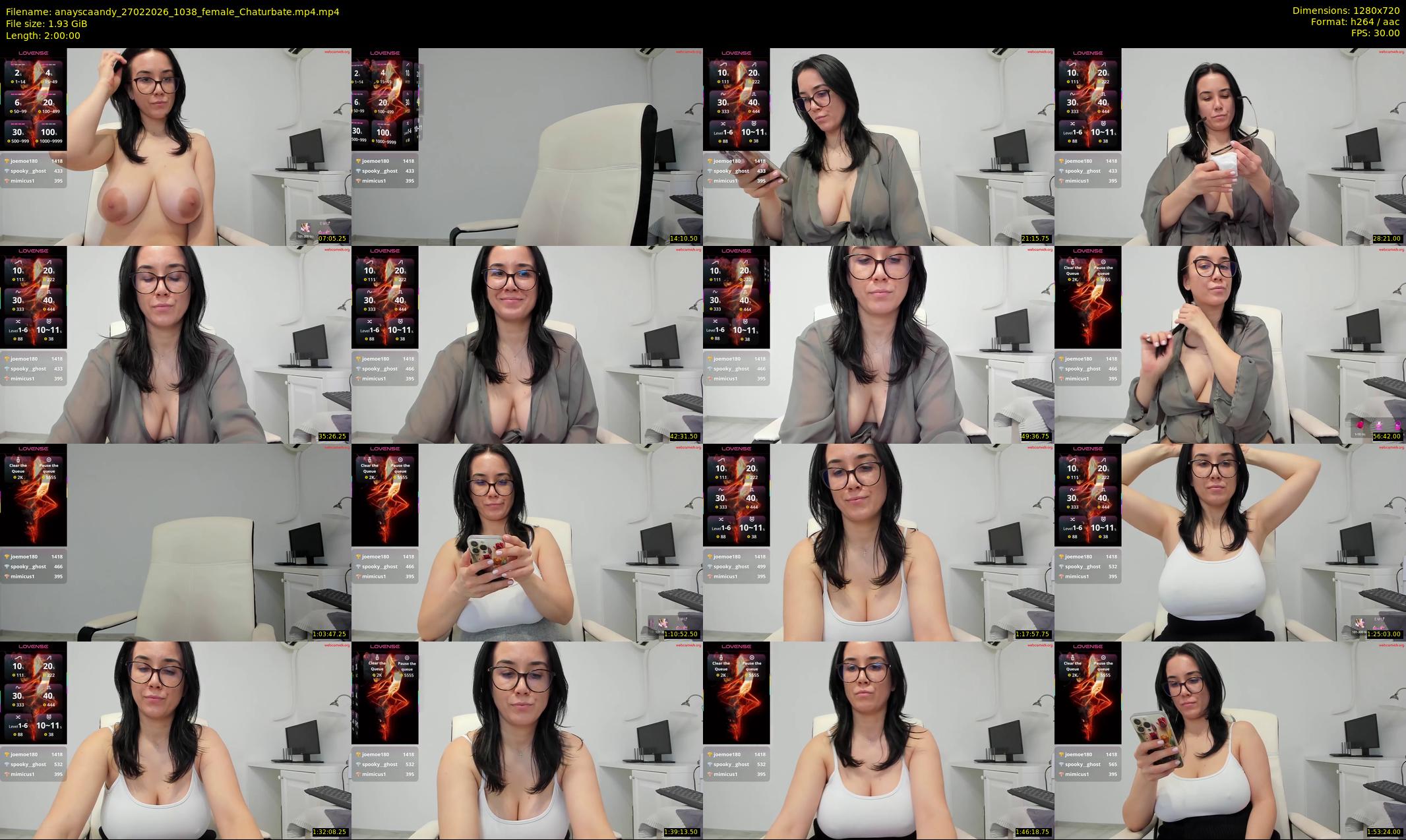 anayscaandy — 120 minute Chaturbate female cam show recording, 720p, Feb 27, 2026