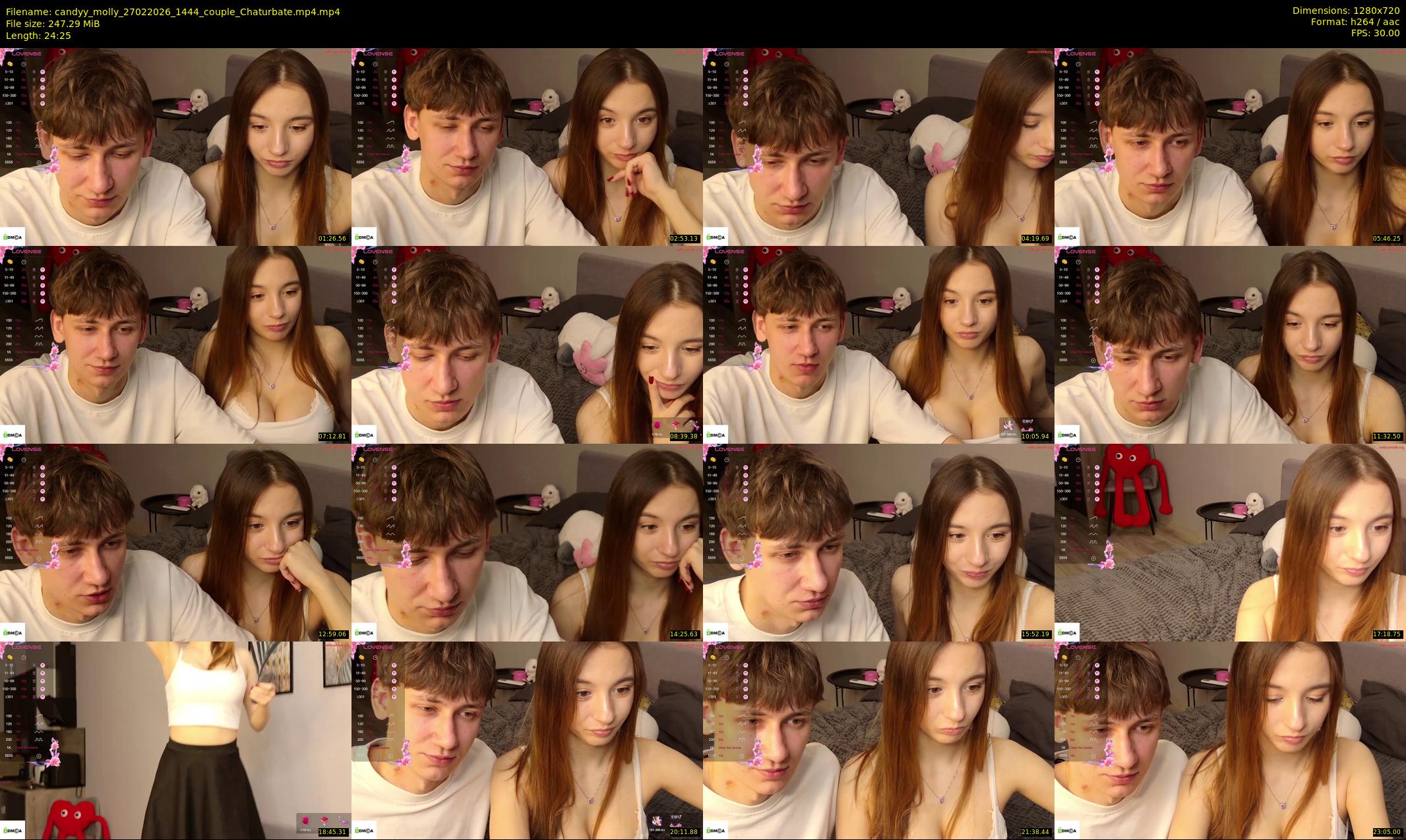 candyy_molly — 25 minute Chaturbate couple cam show recording, 720p, Feb 27, 2026