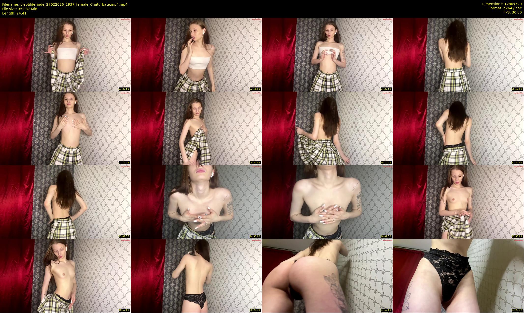cleotilderinde — 25 minute Chaturbate female cam show recording, 720p, Feb 27, 2026