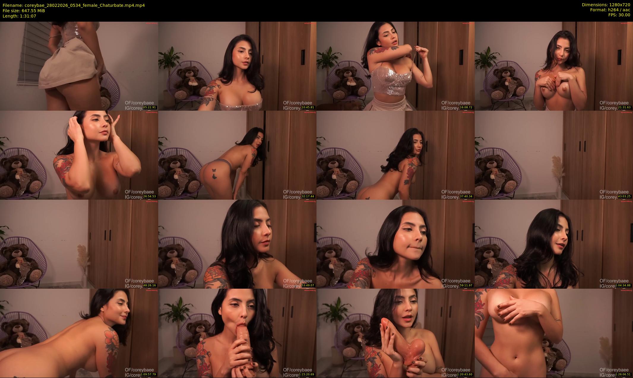 coreybae — 92 minute Chaturbate female cam show recording, 720p, Feb 28, 2026