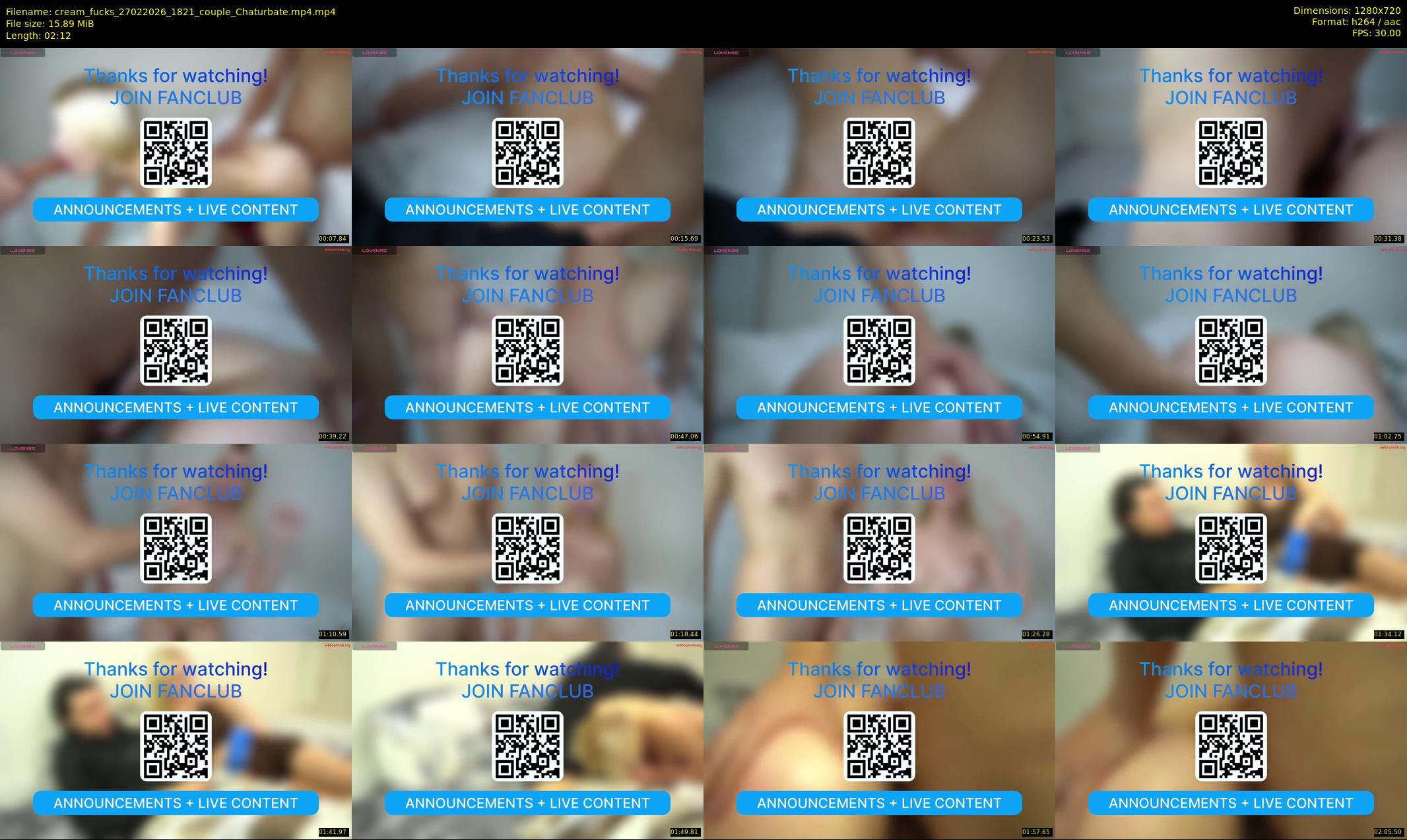 cream_fucks — 3 minute Chaturbate couple cam show recording, 720p, Feb 27, 2026