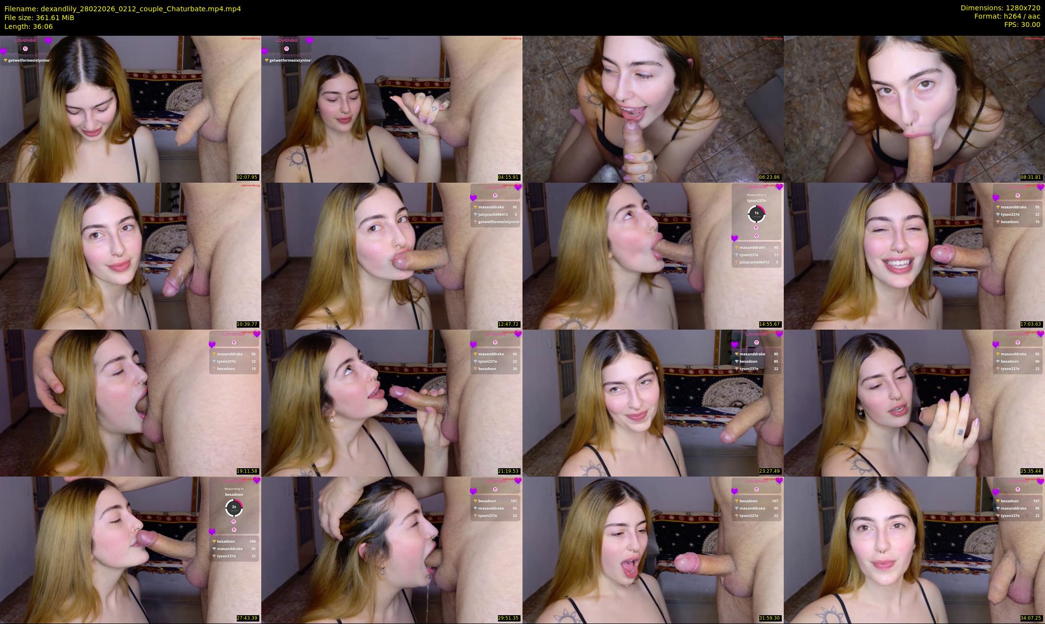 dexandlily — 37 minute Chaturbate couple cam show recording, 720p, Feb 28, 2026