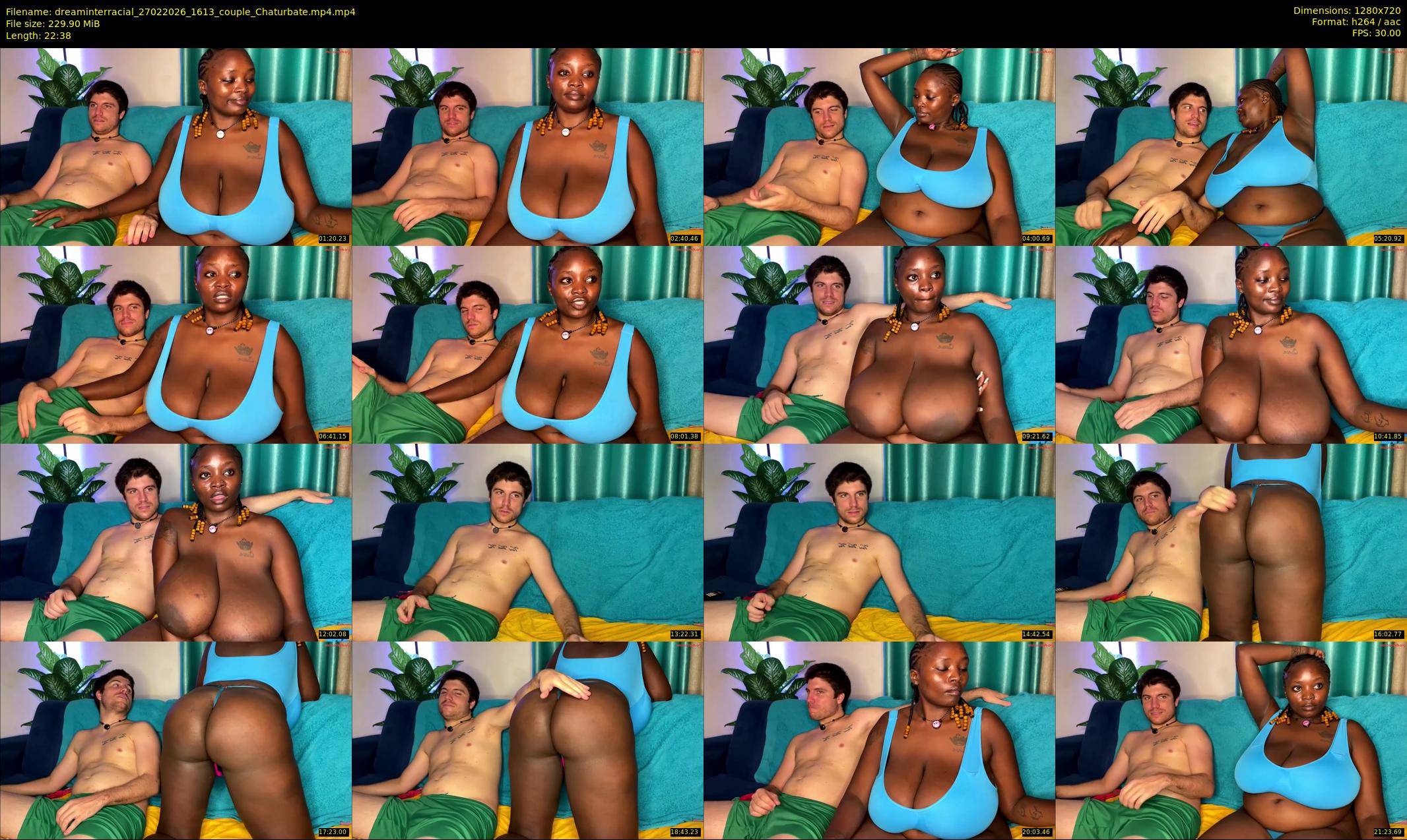 dreaminterracial — 23 minute Chaturbate couple cam show recording, 720p, Feb 27, 2026