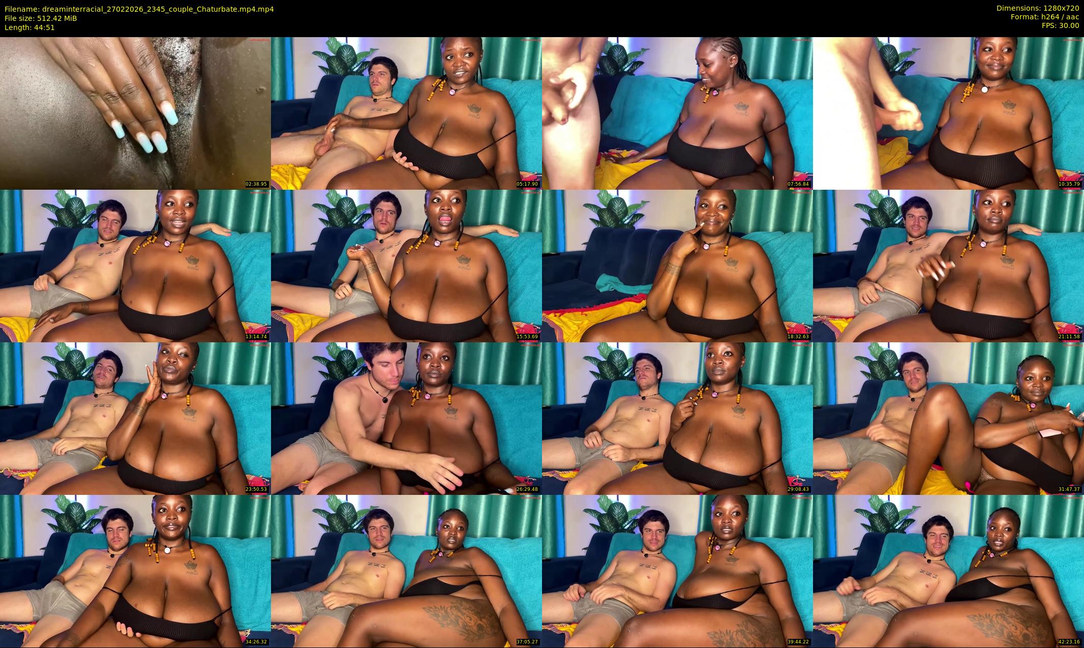 dreaminterracial — 45 minute Chaturbate couple cam show recording, 720p, Feb 27, 2026