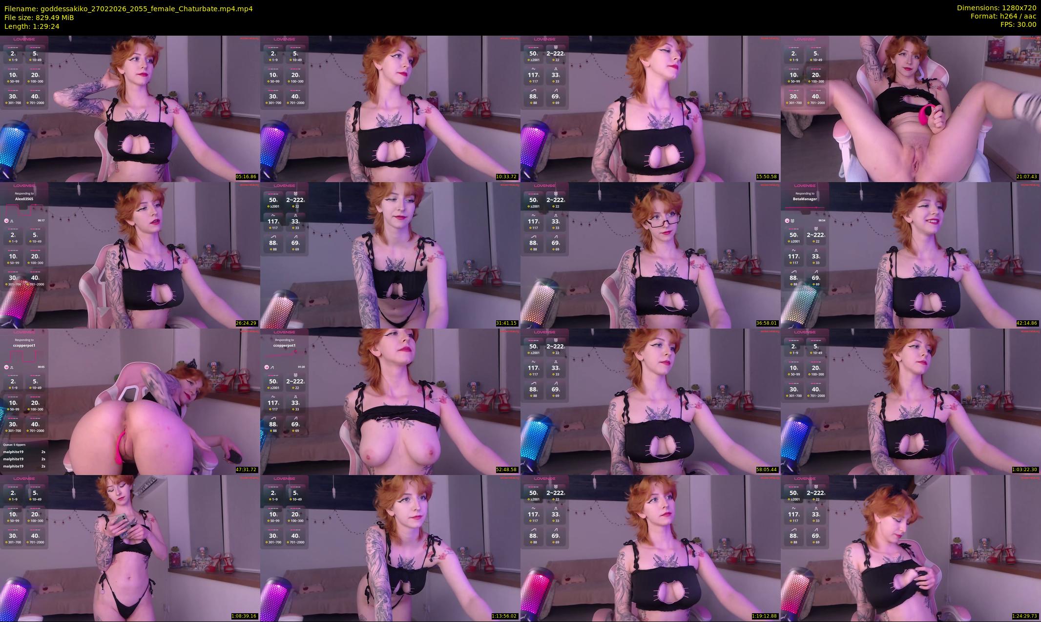 goddessakiko — 90 minute Chaturbate female cam show recording, 720p, Feb 27, 2026