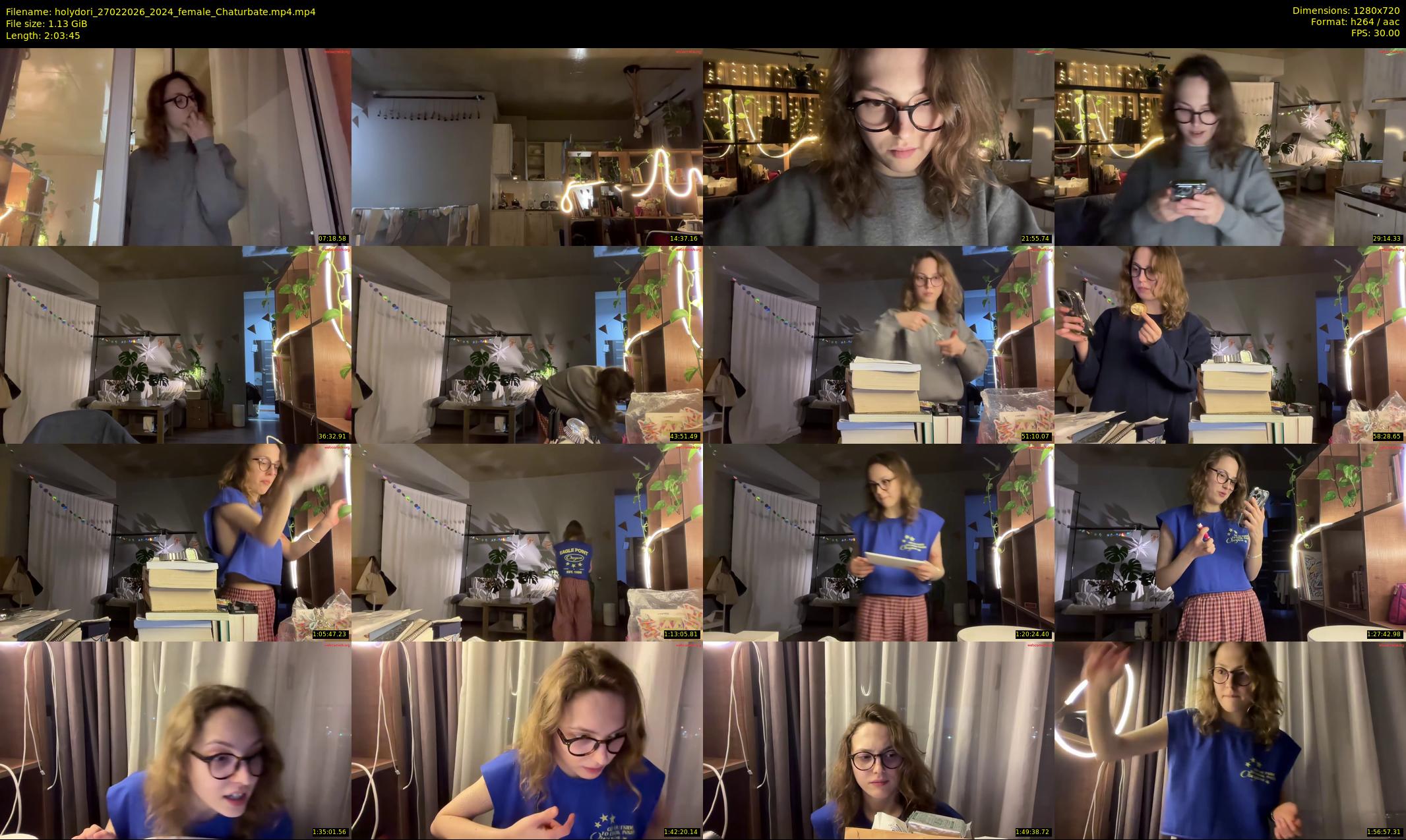 holydori — 124 minute Chaturbate female cam show recording, 720p, Feb 27, 2026