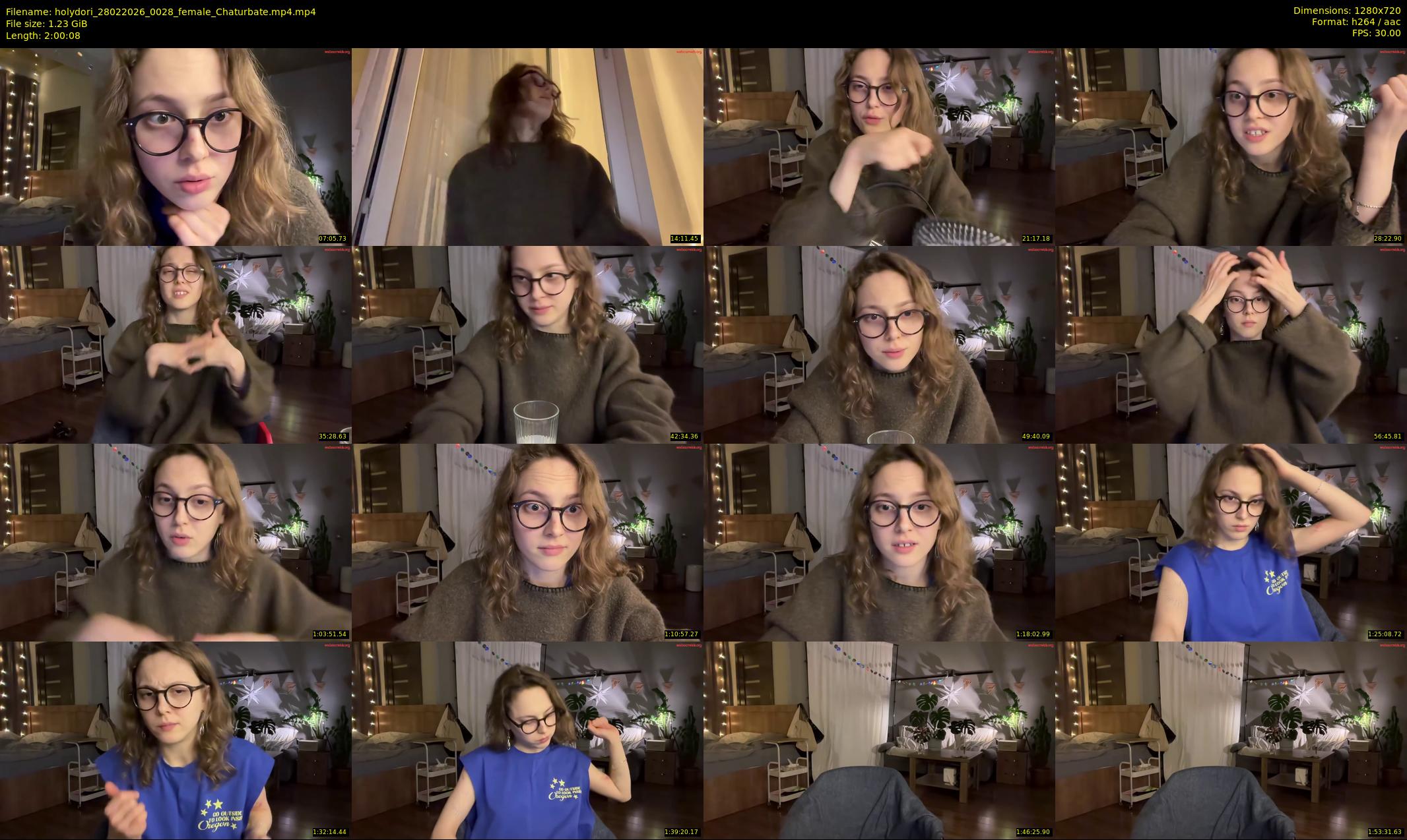 holydori — 121 minute Chaturbate female cam show recording, 720p, Feb 28, 2026