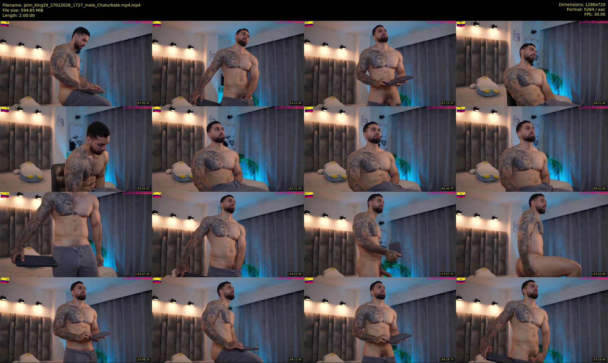 john_king29 — 120 minute Chaturbate male cam show recording, 720p, Feb 27, 2026