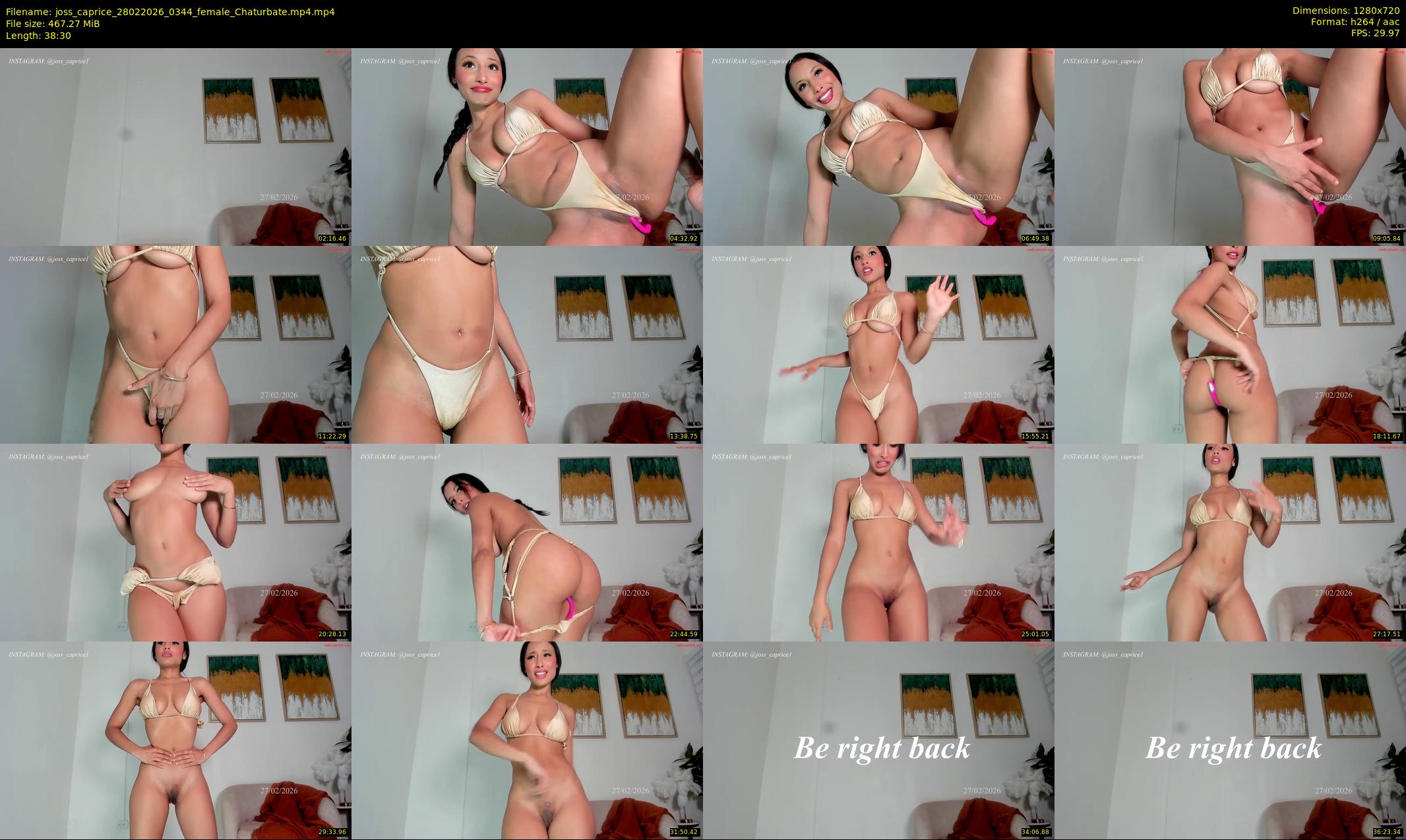 joss_caprice — 39 minute Chaturbate female cam show recording, 720p, Feb 28, 2026