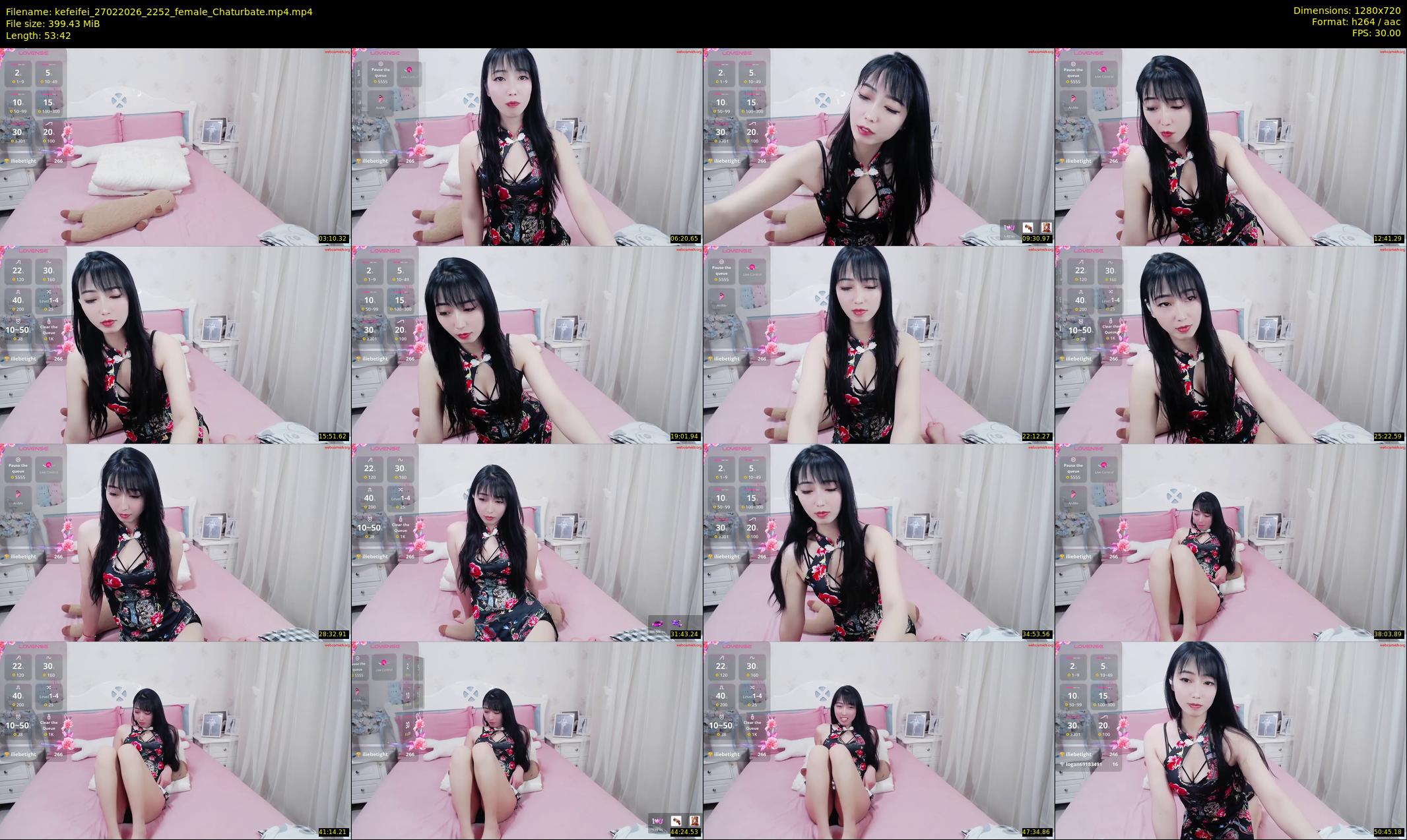 kefeifei — 54 minute Chaturbate female cam show recording, 720p, Feb 27, 2026