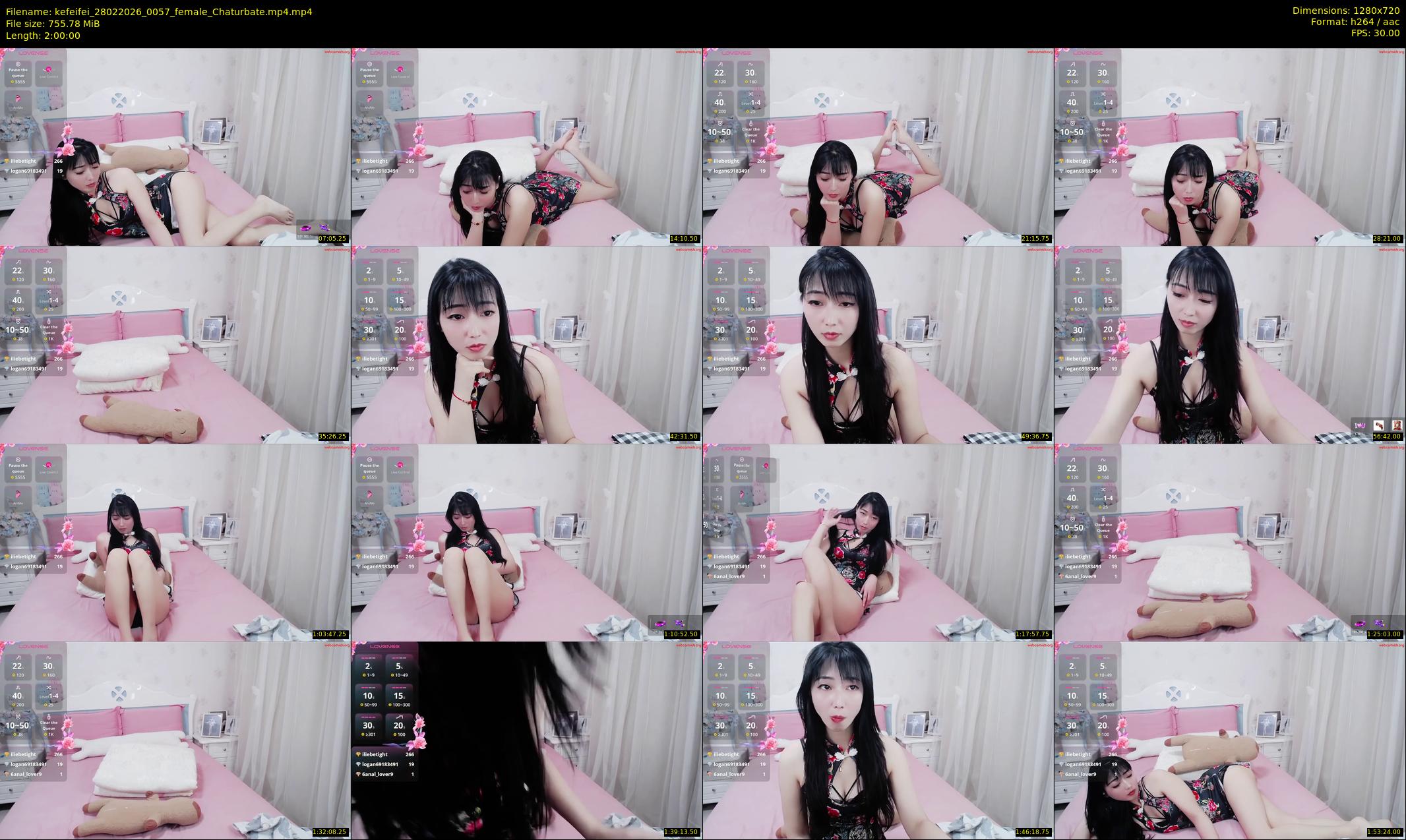 kefeifei — 120 minute Chaturbate female cam show recording, 720p, Feb 28, 2026