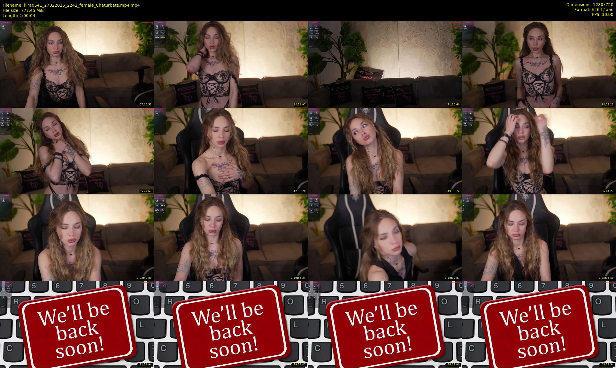 kira0541 — 121 minute Chaturbate couple cam show recording, 720p, Feb 27, 2026