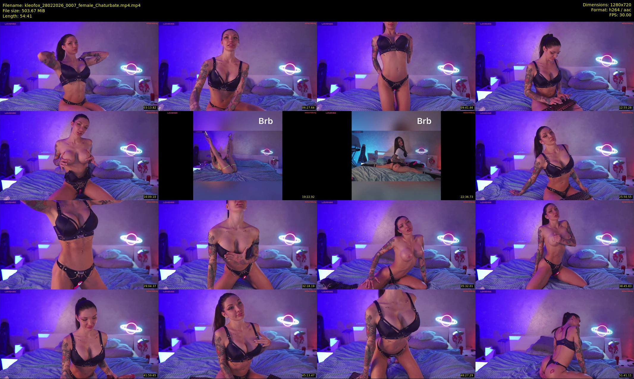 kleofox — 55 minute Chaturbate female cam show recording, 720p, Feb 28, 2026