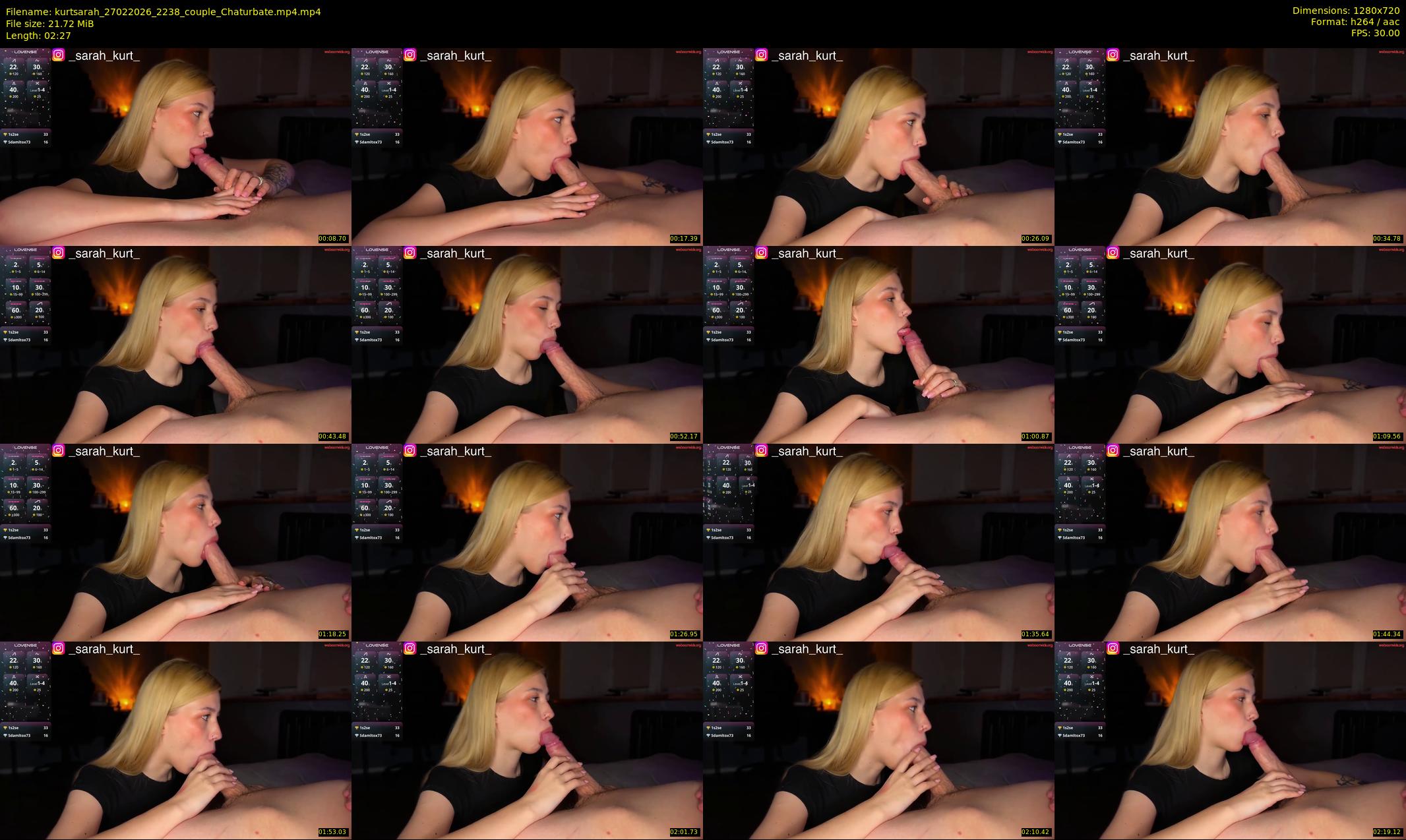kurtsarah — 3 minute Chaturbate couple cam show recording, 720p, Feb 27, 2026
