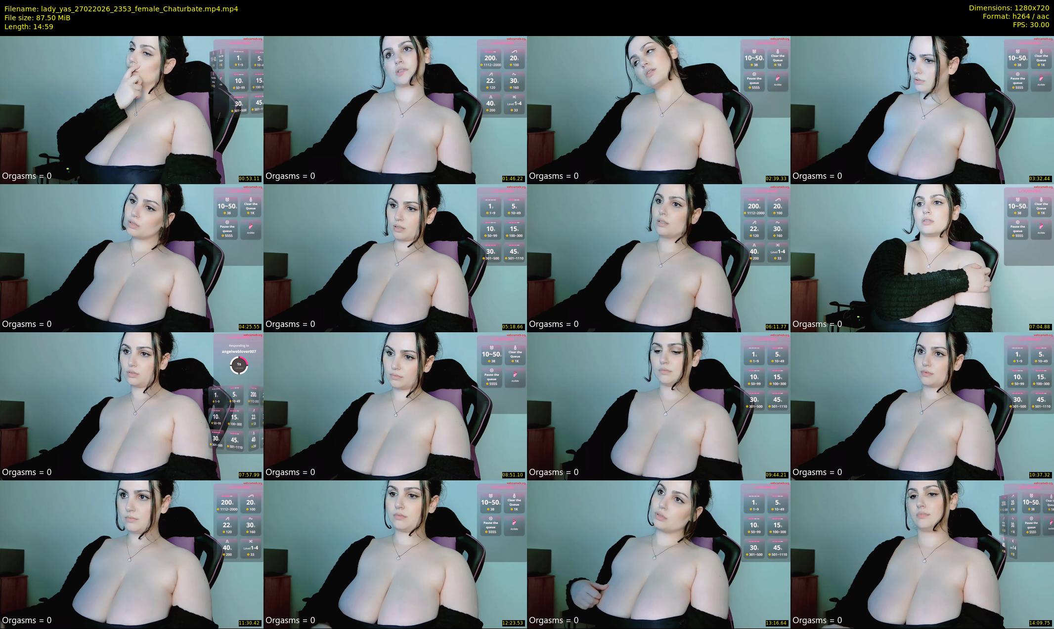 lady_yas — 15 minute Chaturbate female cam show recording, 720p, Feb 27, 2026