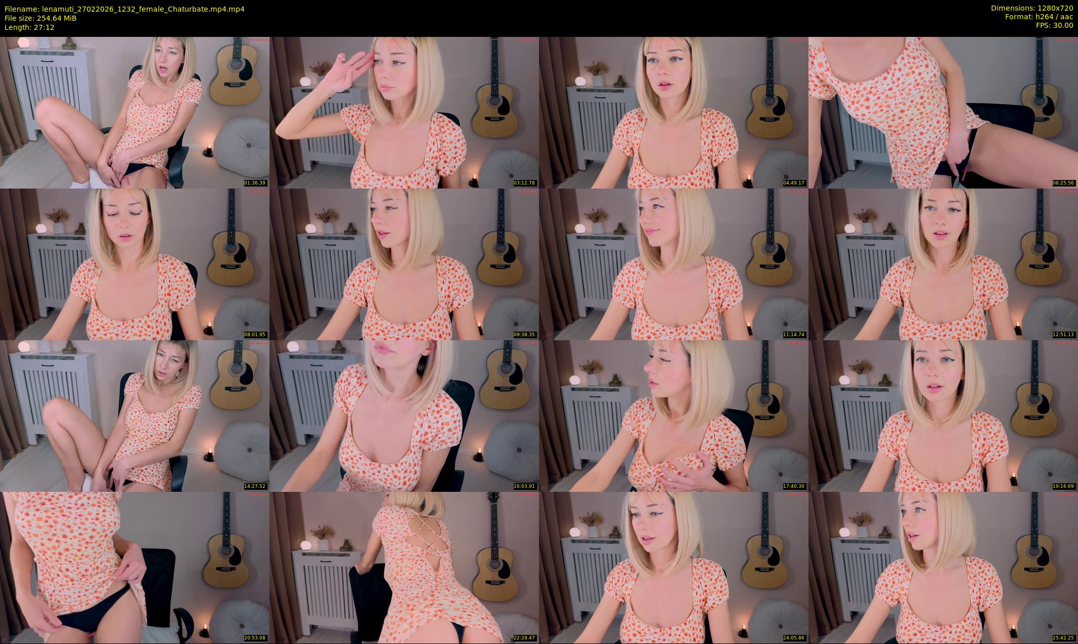 lenamuti — 28 minute Chaturbate female cam show recording, 720p, Feb 27, 2026