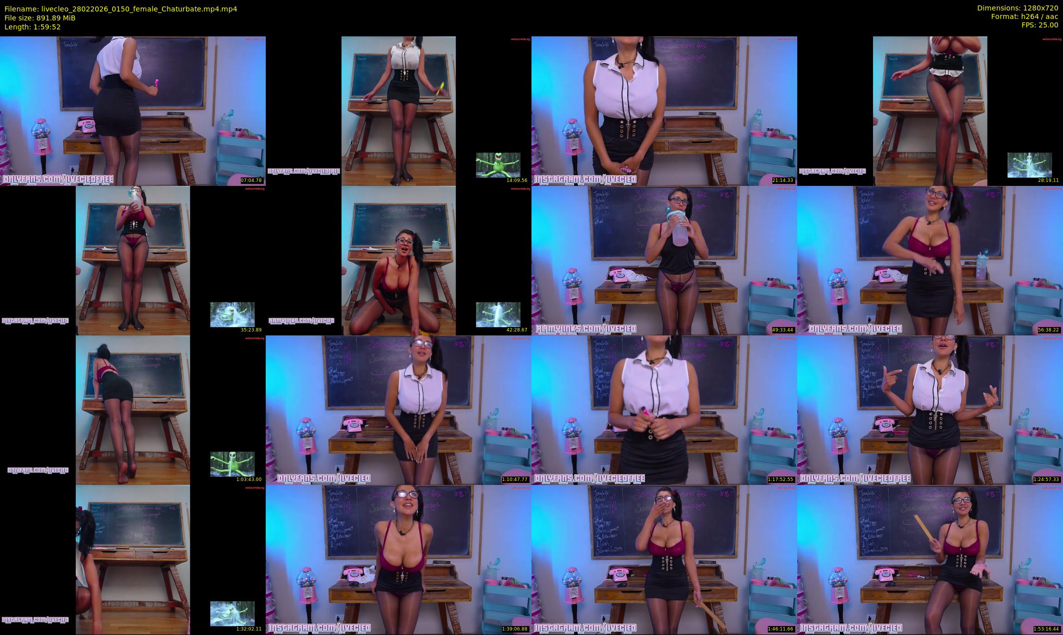 livecleo — 120 minute Chaturbate female cam show recording, 720p, Feb 28, 2026
