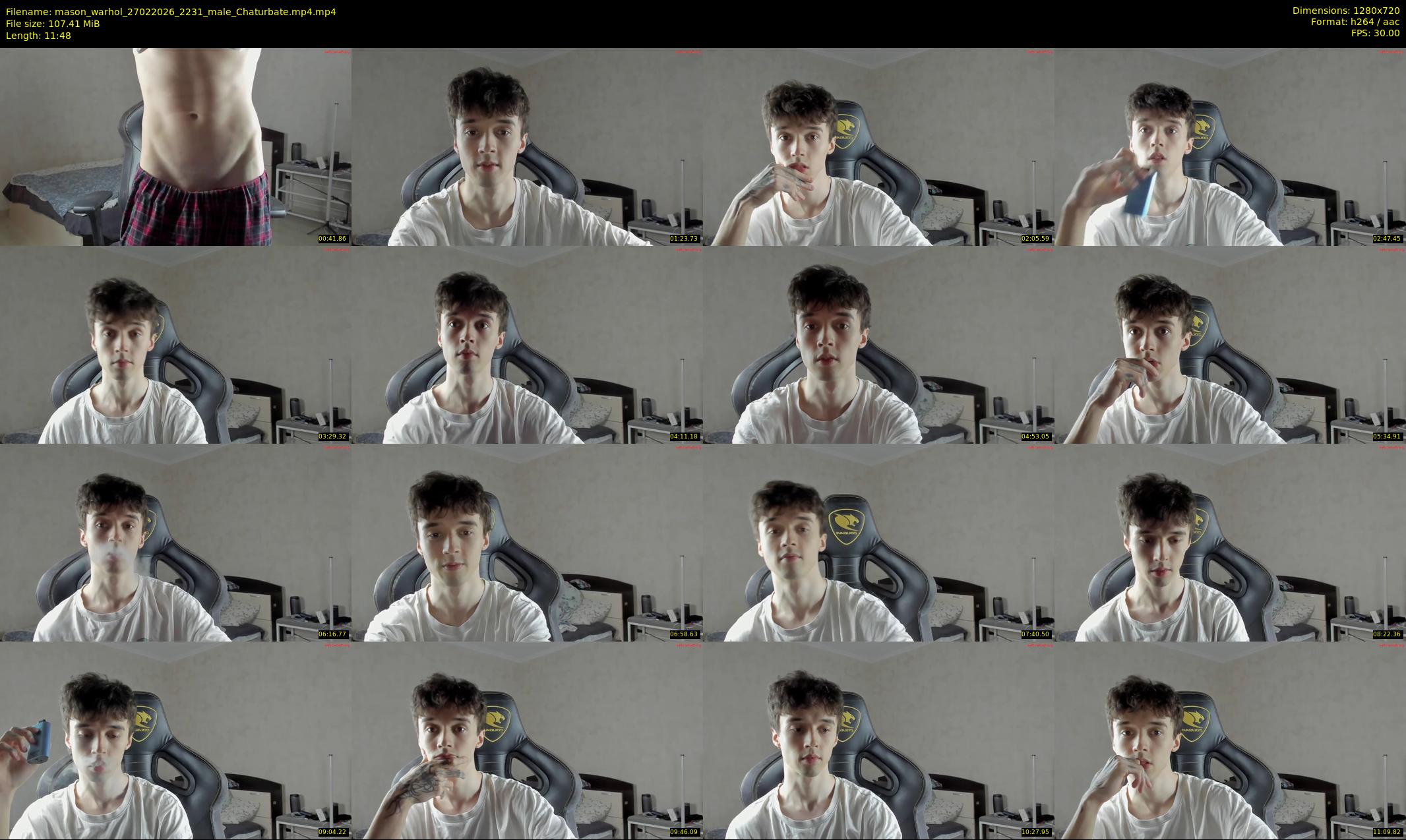 mason_warhol — 12 minute Chaturbate male cam show recording, 720p, Feb 27, 2026