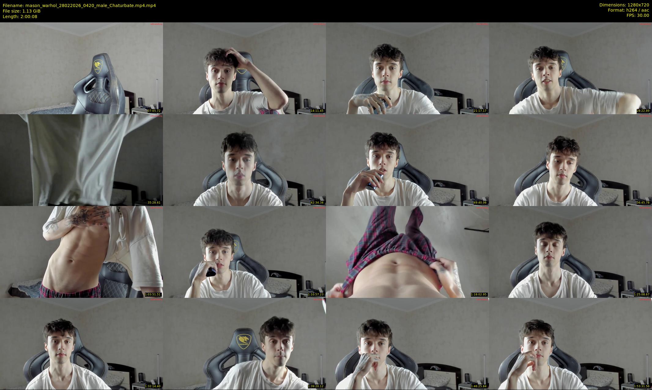 mason_warhol — 121 minute Chaturbate male cam show recording, 720p, Feb 28, 2026