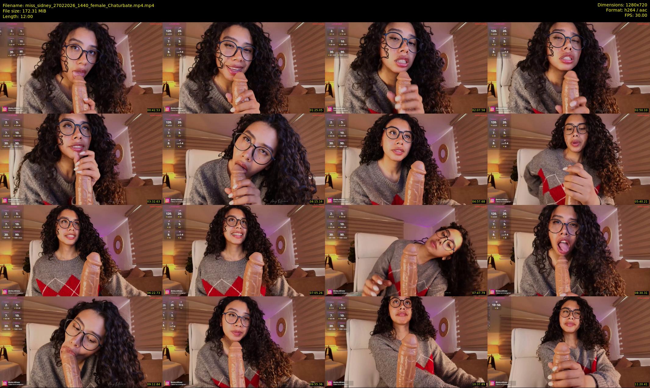 miss_sidney — 12 minute Chaturbate female cam show recording, 720p, Feb 27, 2026