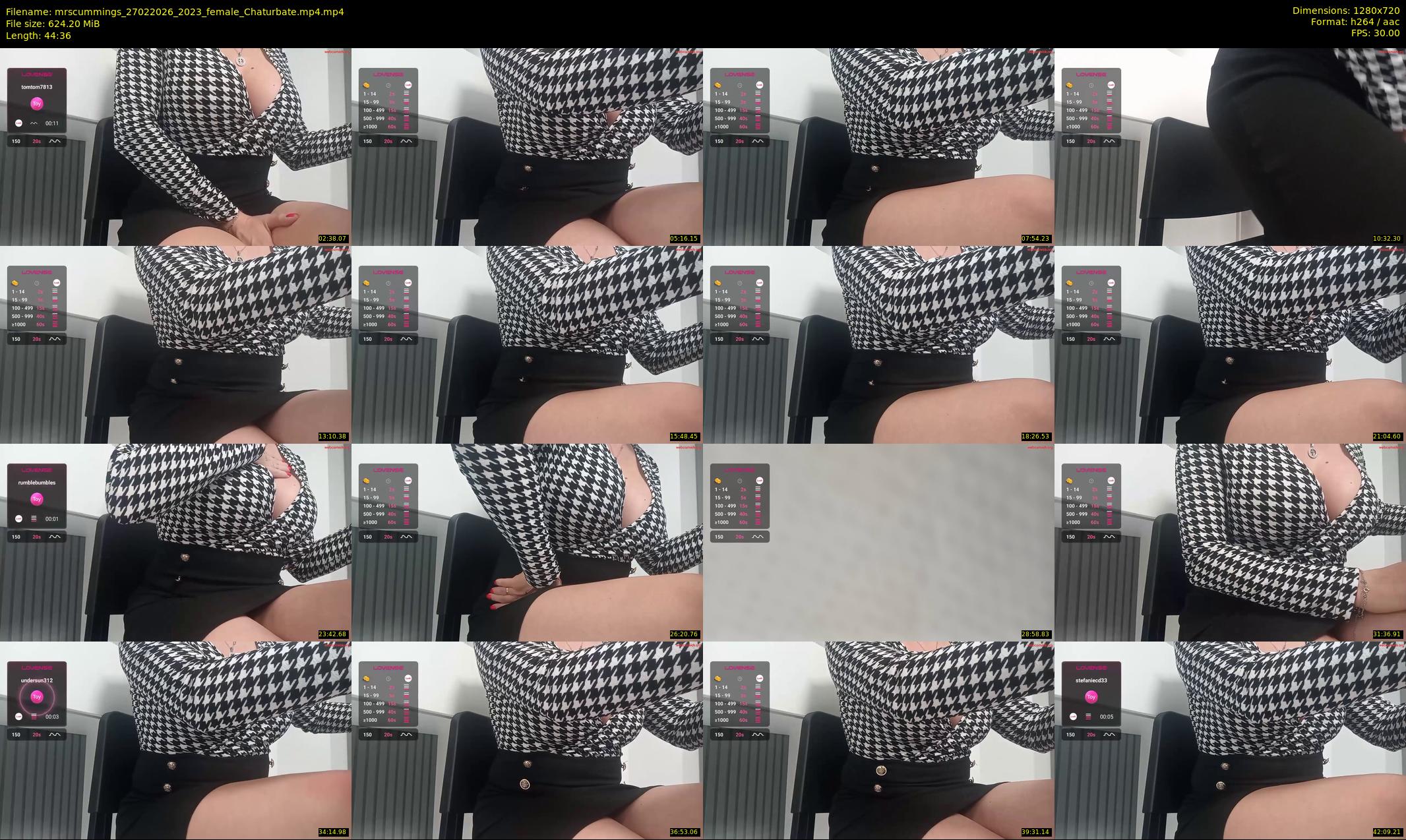 mrscummings — 45 minute Chaturbate female cam show recording, 720p, Feb 27, 2026