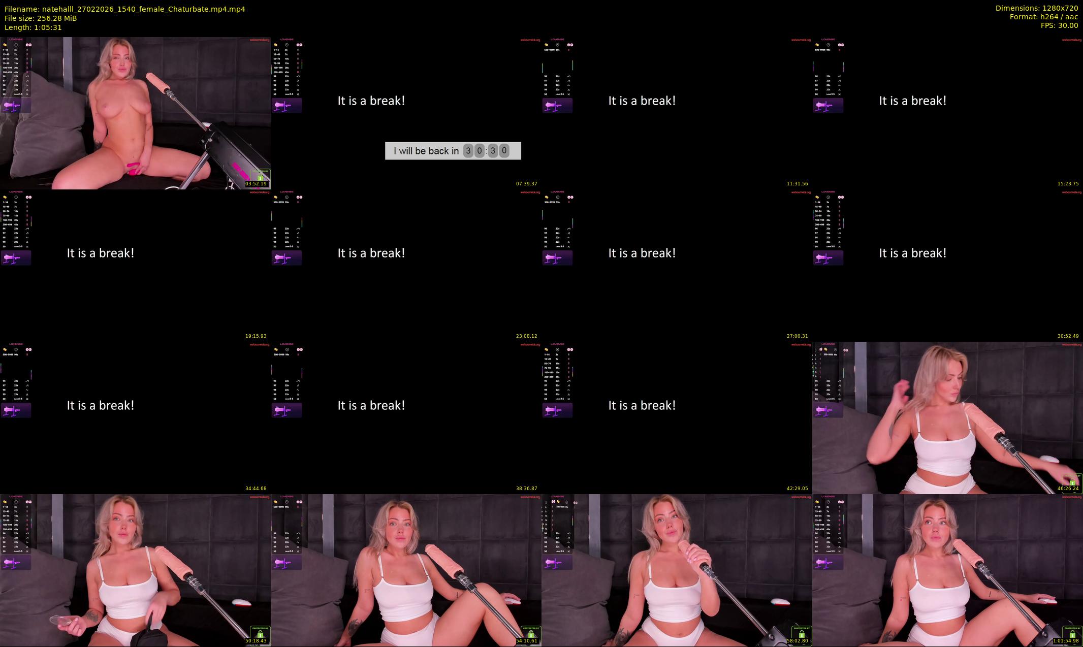 natehalll — 66 minute Chaturbate female cam show recording, 720p, Feb 27, 2026