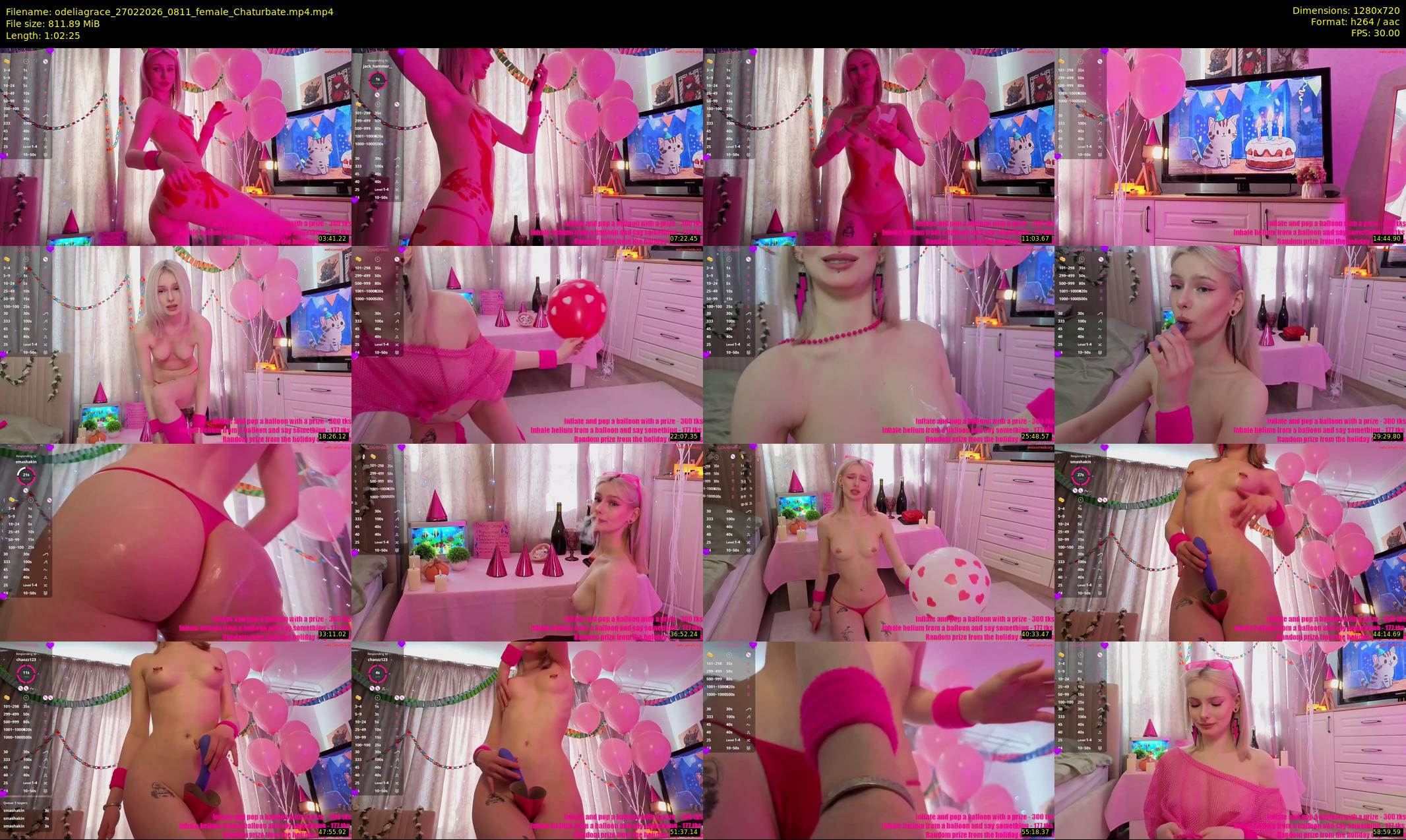 odeliagrace — 63 minute Chaturbate female cam show recording, 720p, Feb 27, 2026